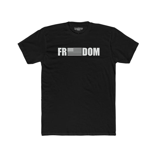 Freedom Tee White Men's Cotton Crew Tee - Riff Raff Wear
