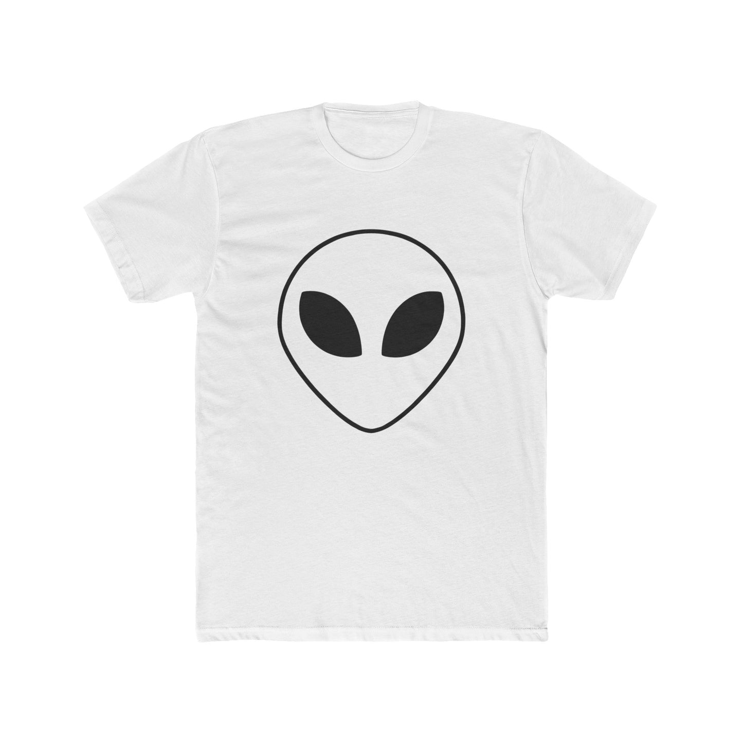 Alien Face Unisex Cotton Crew Tee - UFO Enthusiasts - Riff Raff Wear