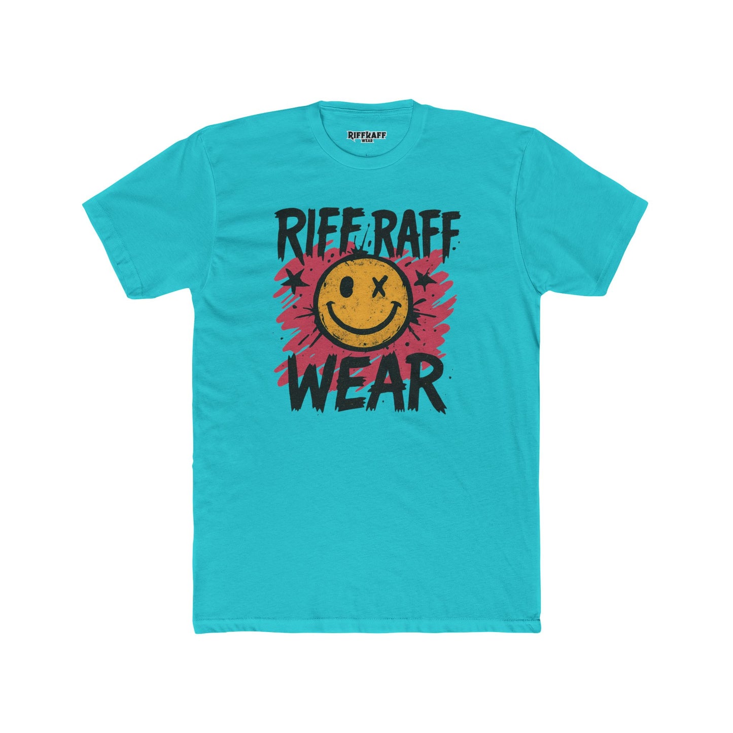 Smiley Graphic Unisex Cotton Crew Tee - Stylish Casual T-Shirt - Riff Raff Wear