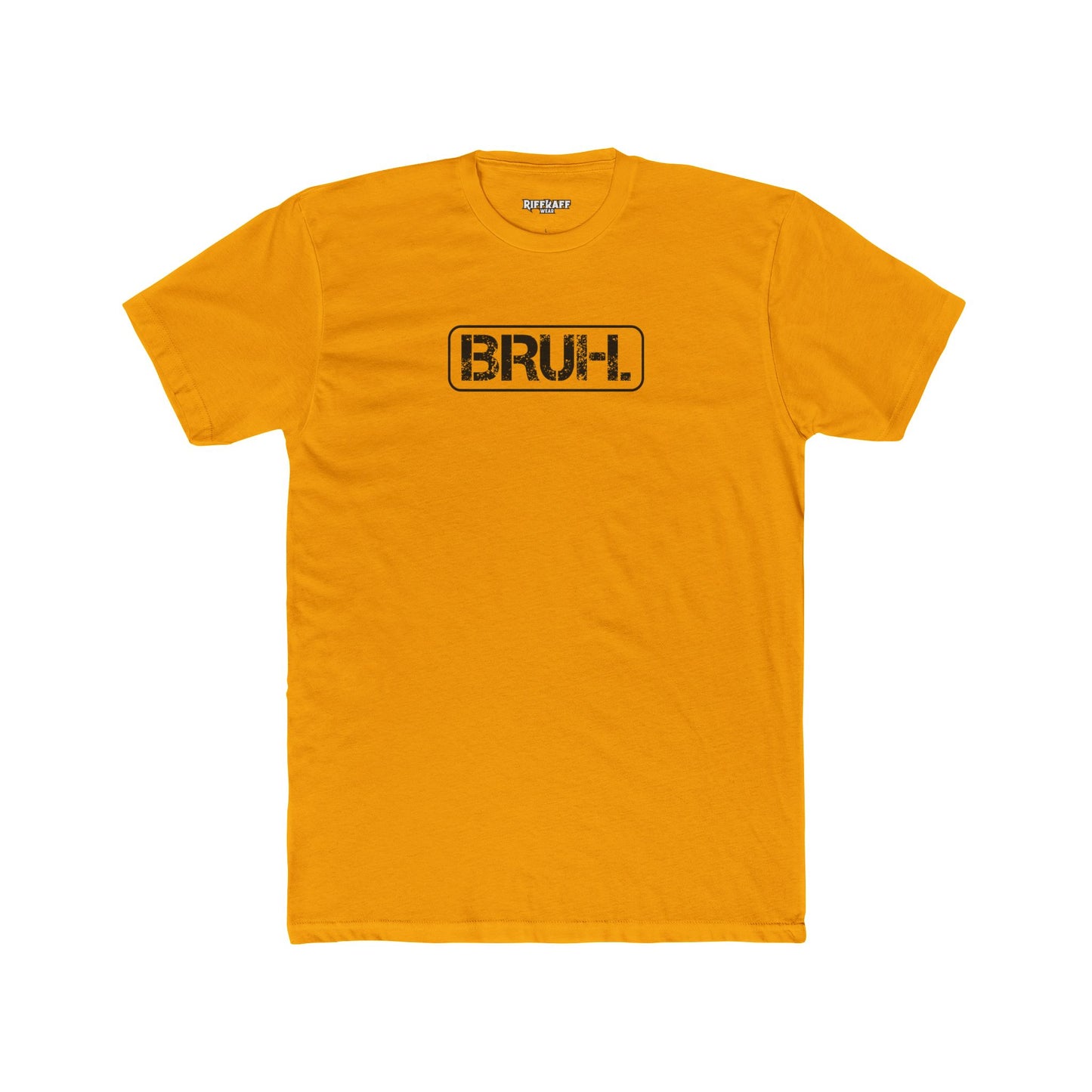 Unisex Cotton Crew Tee - Minimalist 'BRUH' Graphic T-Shirt for Casual Style - Riff Raff Wear