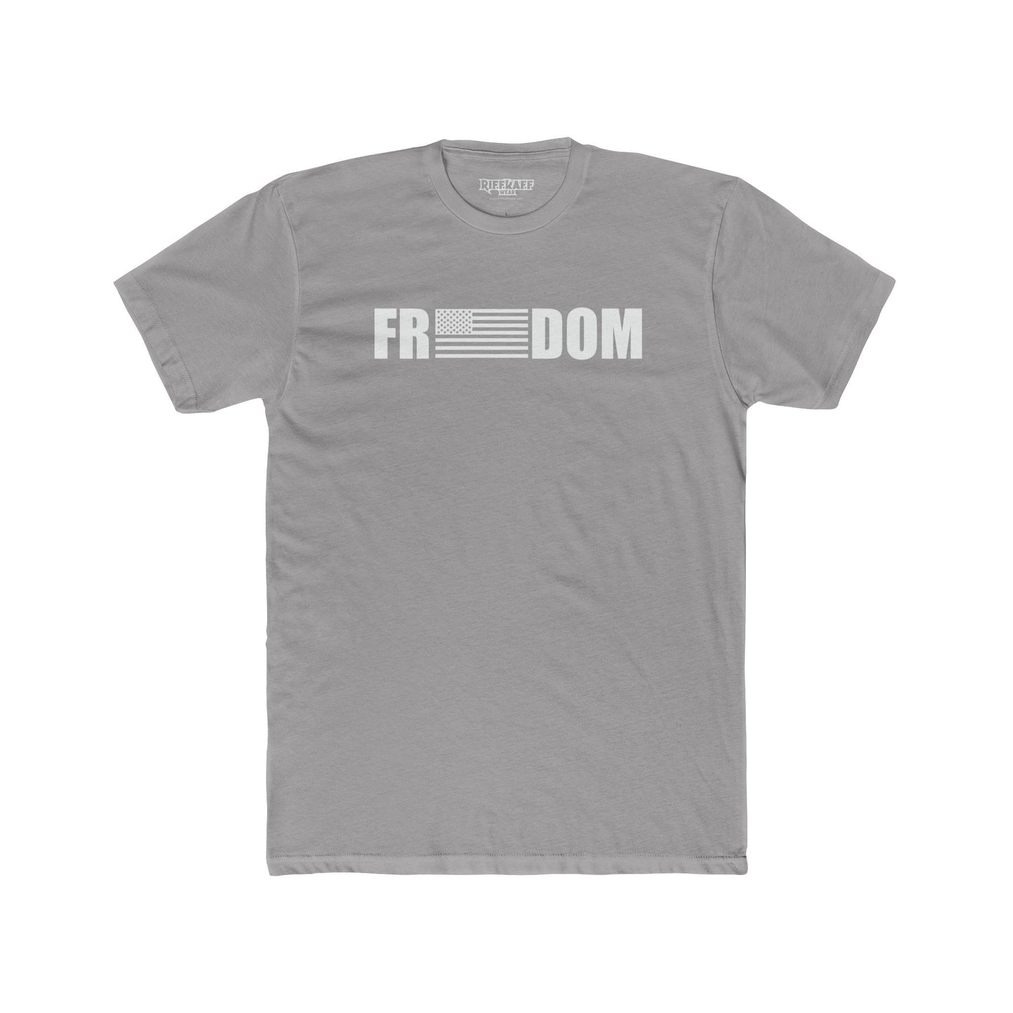 Freedom Tee White Men's Cotton Crew Tee - Riff Raff Wear