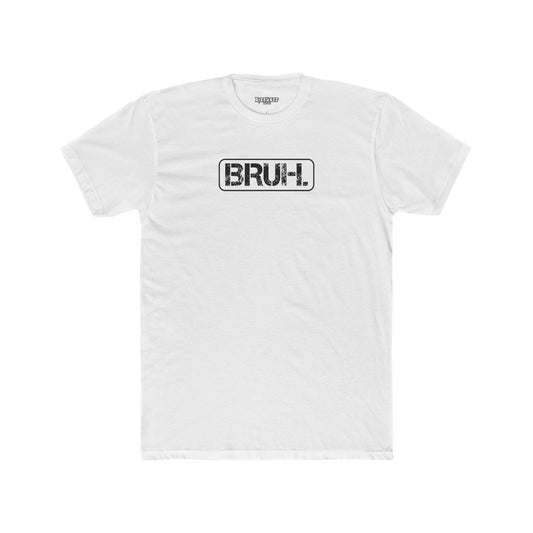 Unisex Cotton Crew Tee - Minimalist 'BRUH' Graphic T-Shirt for Casual Style - Riff Raff Wear