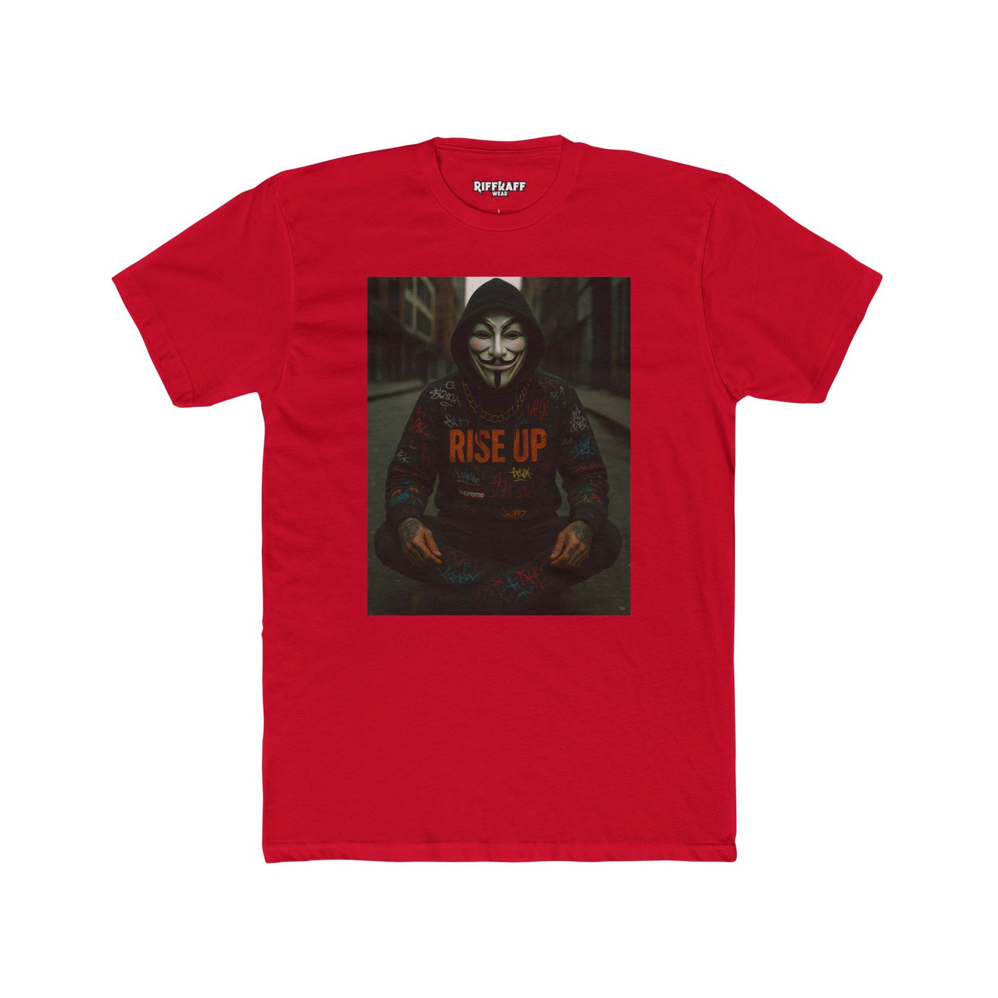 Unisex Cotton Crew Tee - Rise Up Graphic Shirt for Activism and Self-Expression - Riff Raff Wear