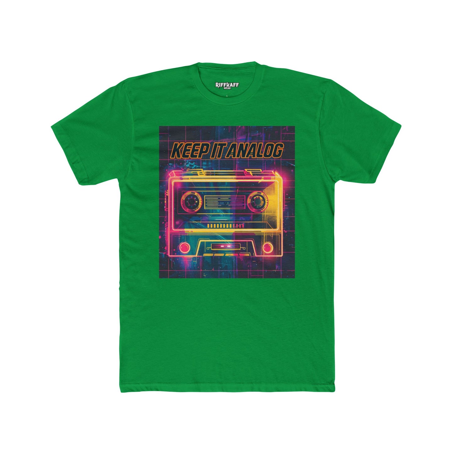 Retro 'Keep It Analog' Unisex Cotton Crew Tee - Vintage Vibe - Riff Raff Wear