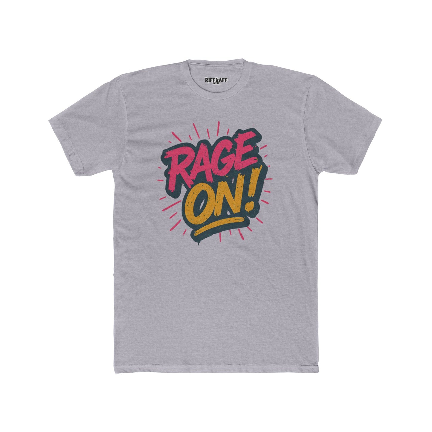 Rage On! Unisex Cotton Crew Tee - Bold Graphic T-Shirt for Casual Wear