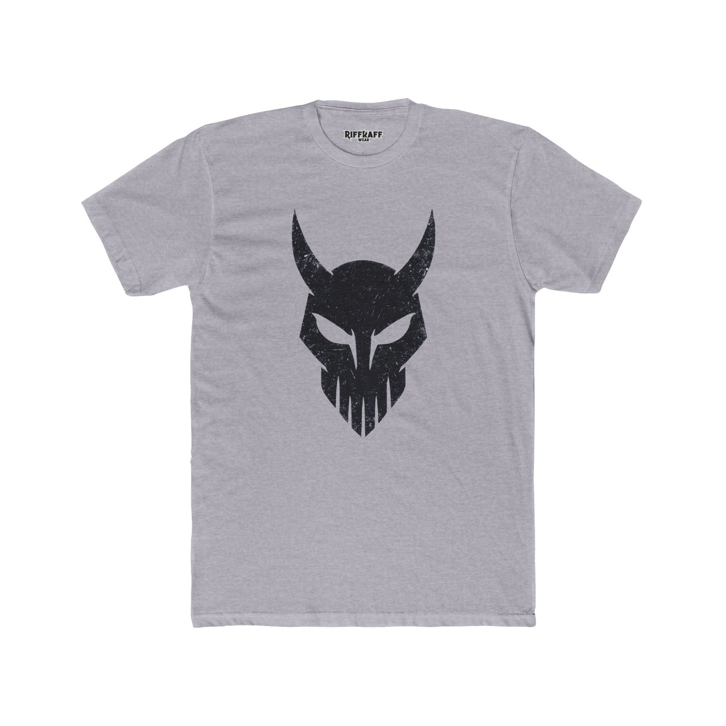 Bold Viking Skull Unisex Cotton Crew Tee - Graphic Tee for Casual Wear - Riff Raff Wear - Fitness