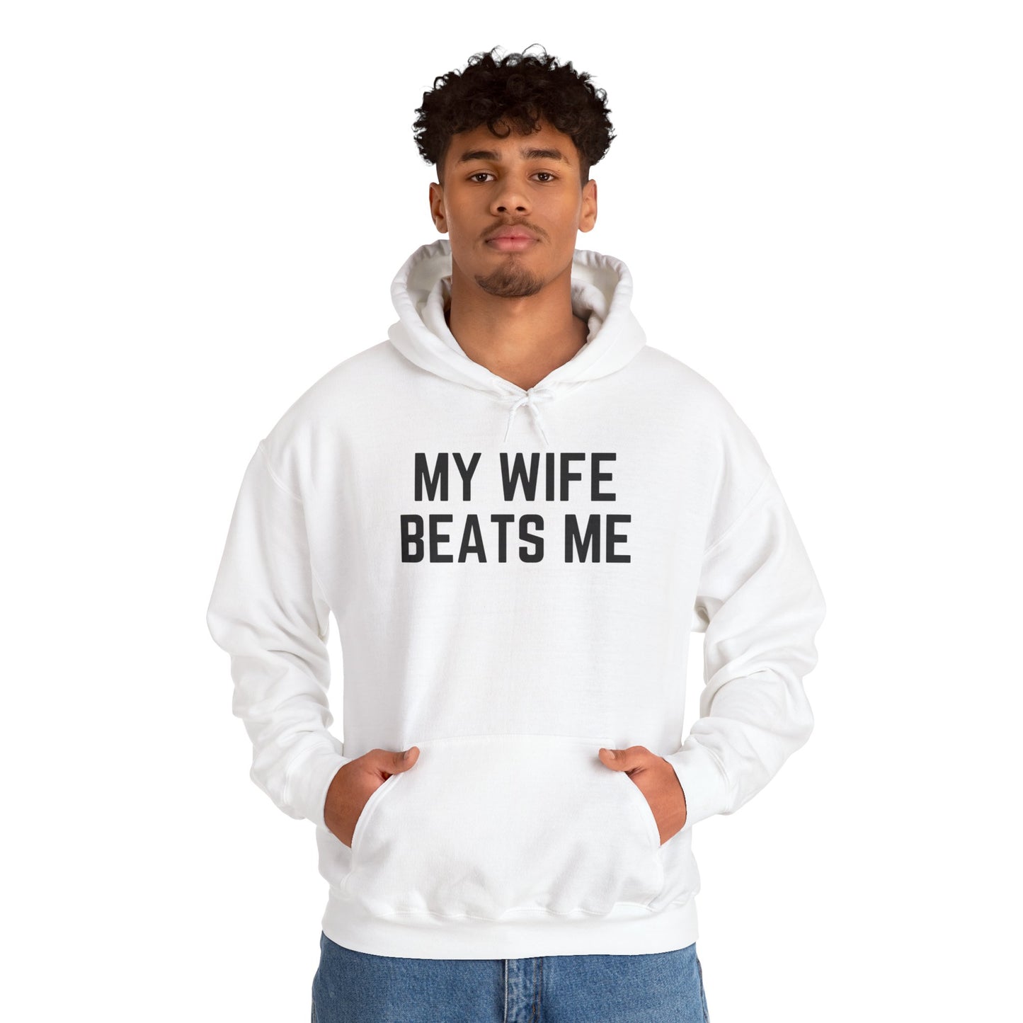 Funny Wife Humor Hoodie - Unisex Heavy Blend Sweatshirt for Couples - Riff Raff Wear