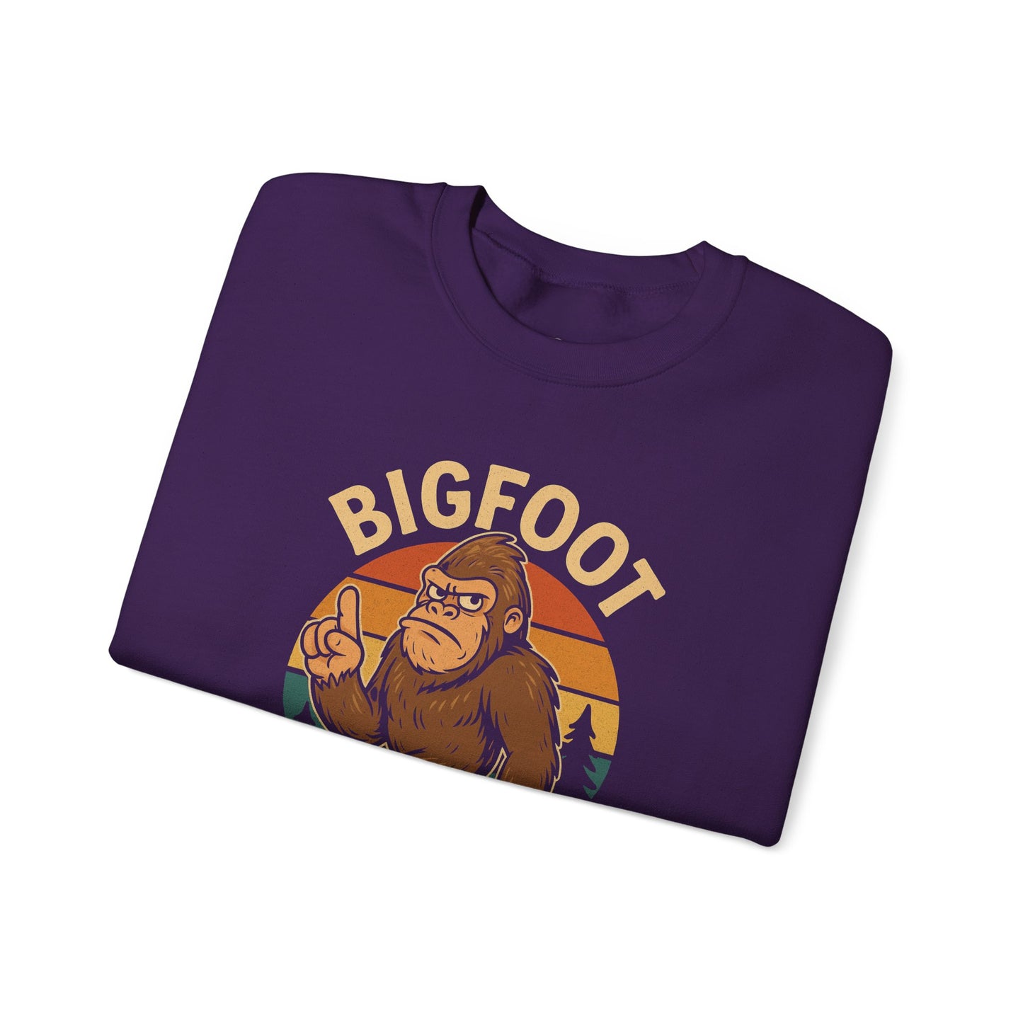 Bigfoot Doesn't Believe Crewneck Sweatshirt - Unisex Fashion for Nature Lovers - Riff Raff Wear