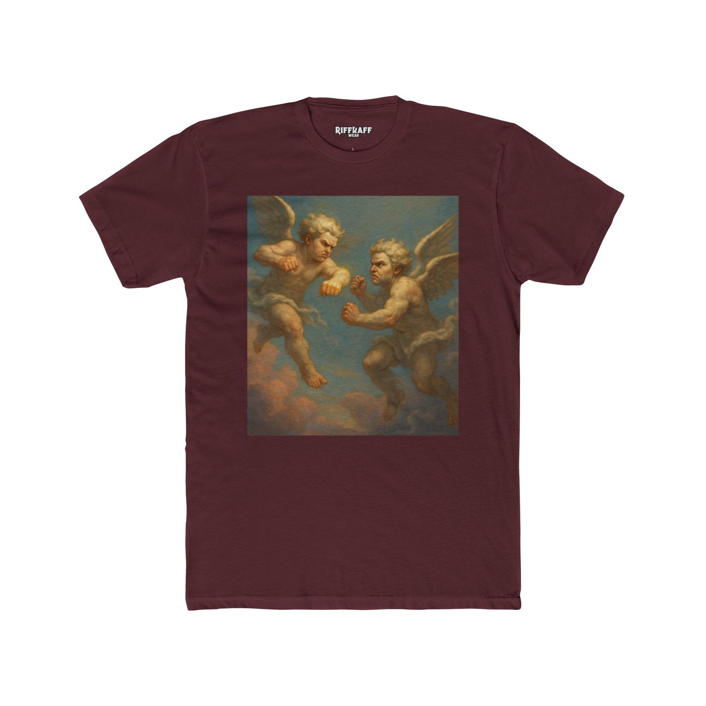 Heavenly Duel Unisex Cotton Crew Tee - Art Inspired Design - Riff Raff Wear