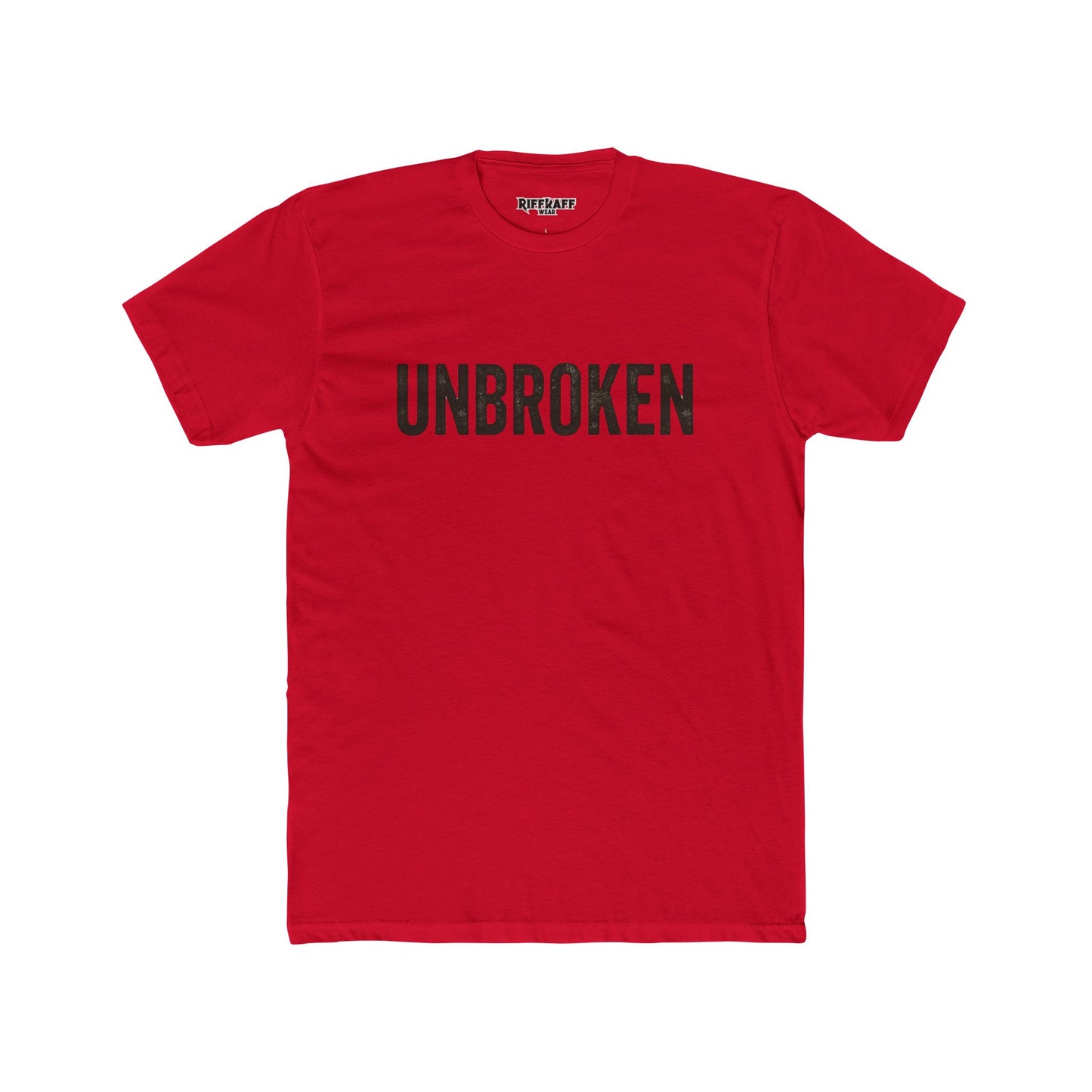 Unisex Cotton Crew Tee - UNBROKEN Inspirational Shirt - Riff Raff Wear Fitness