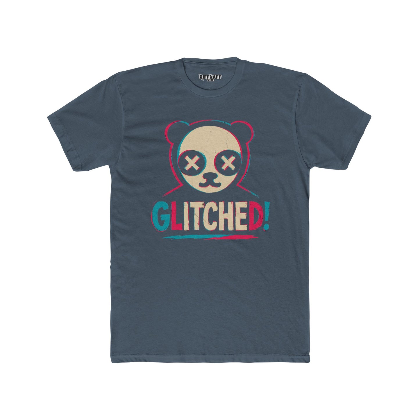 Glitched Panda Unisex Cotton Crew Tee - Fun Casual Wear for Gamers - Riff Raff Wear