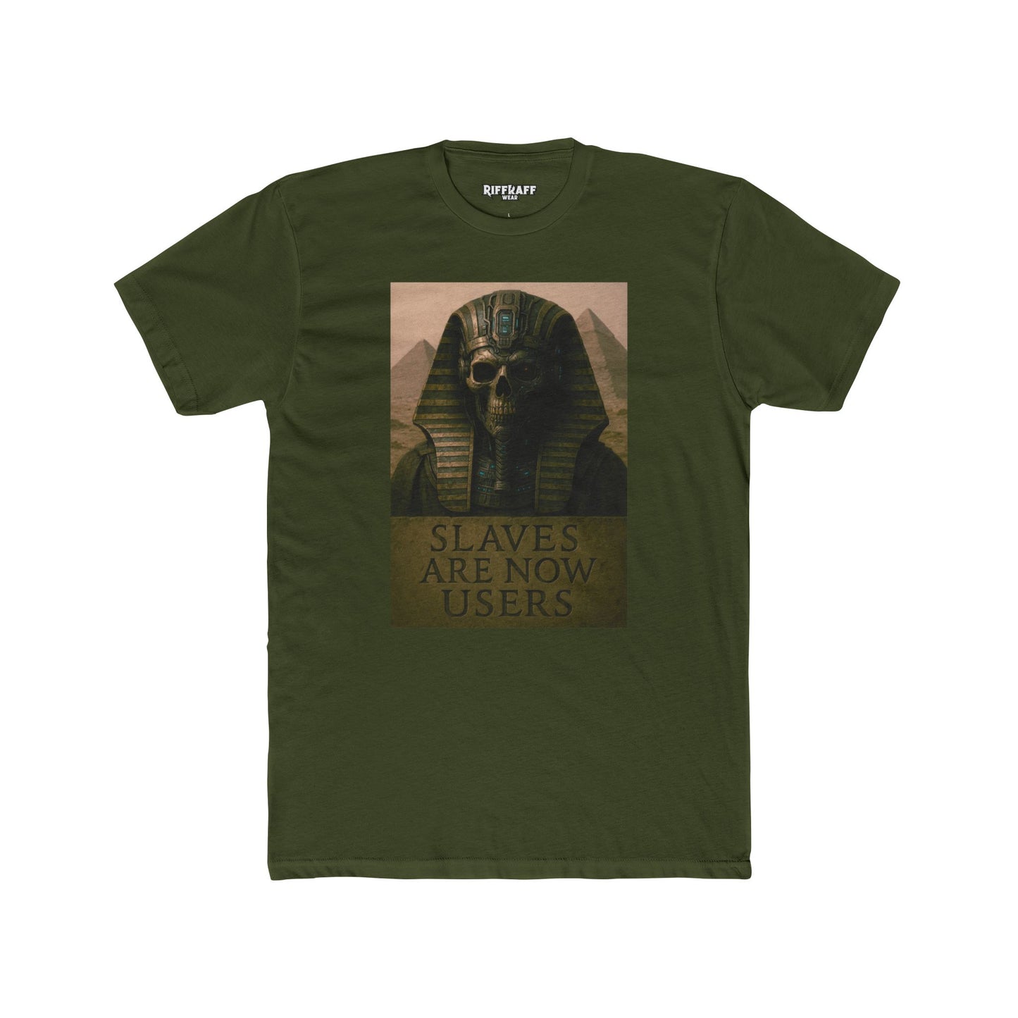 Unisex Cotton Crew Tee - "Slaves Are Now Users" Graphic Tee - Riff Raff Wear