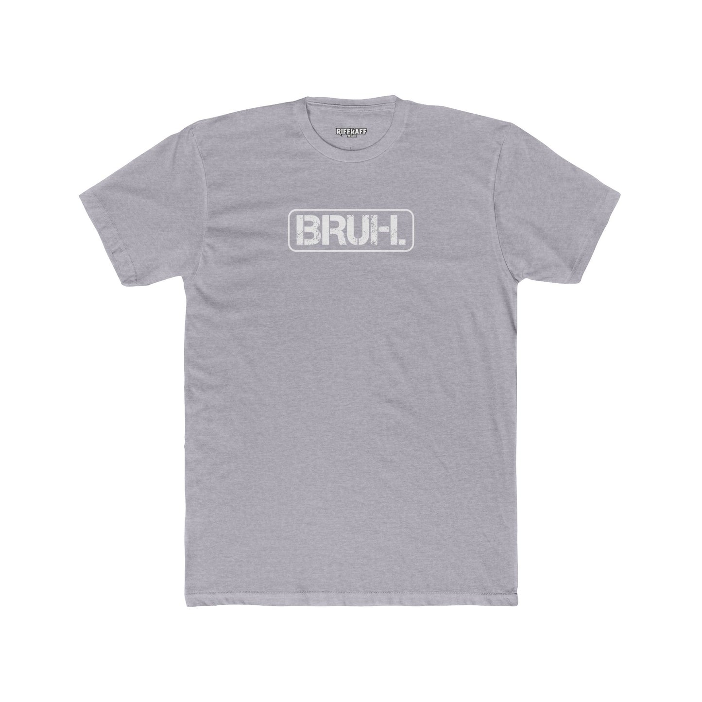 Unisex Cotton Crew Tee - Minimalist 'BRUH' Graphic T-Shirt for Casual Style - Riff Raff Wear