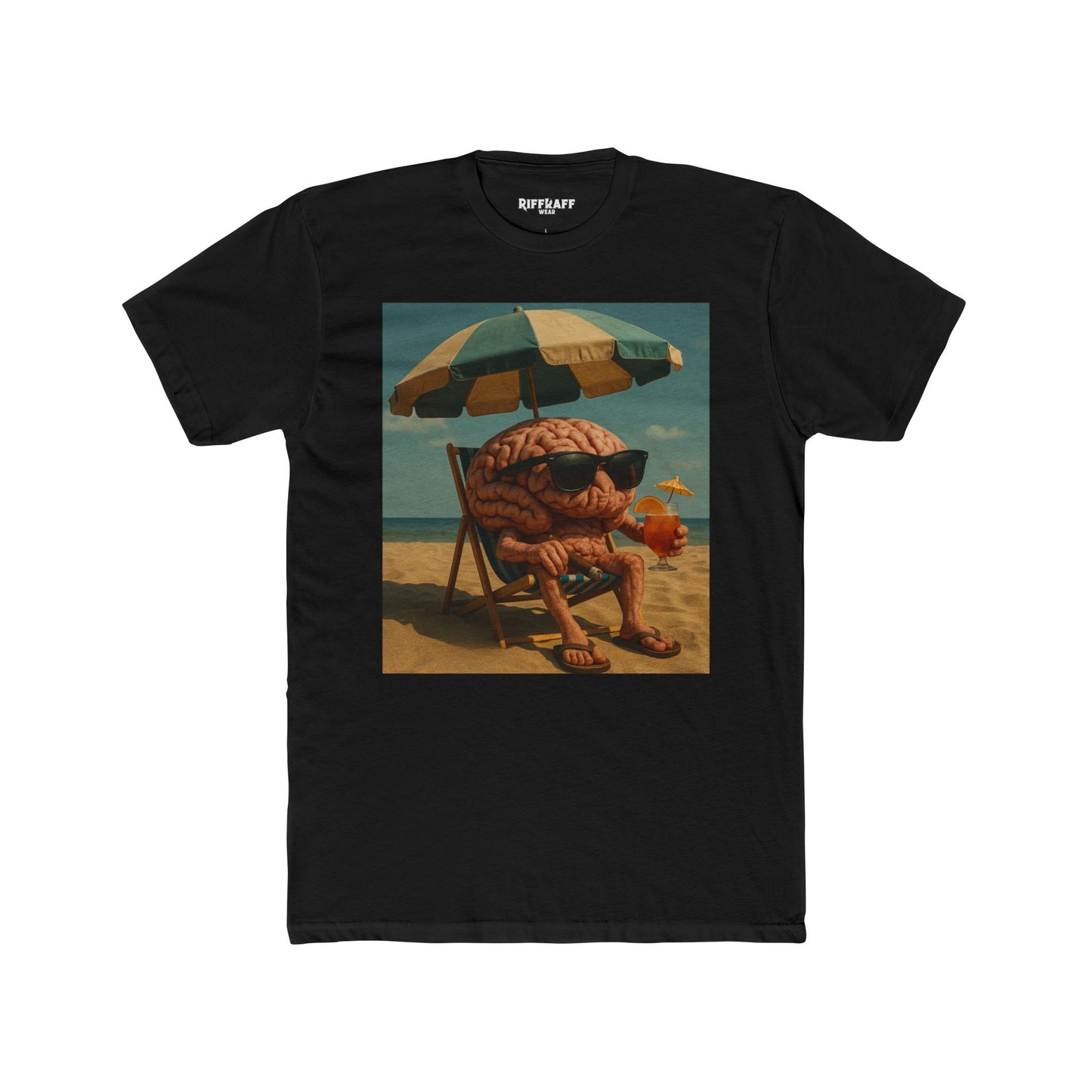 Chill Vibes Brain Art Unisex Cotton Crew Tee - Riff Raff Wear