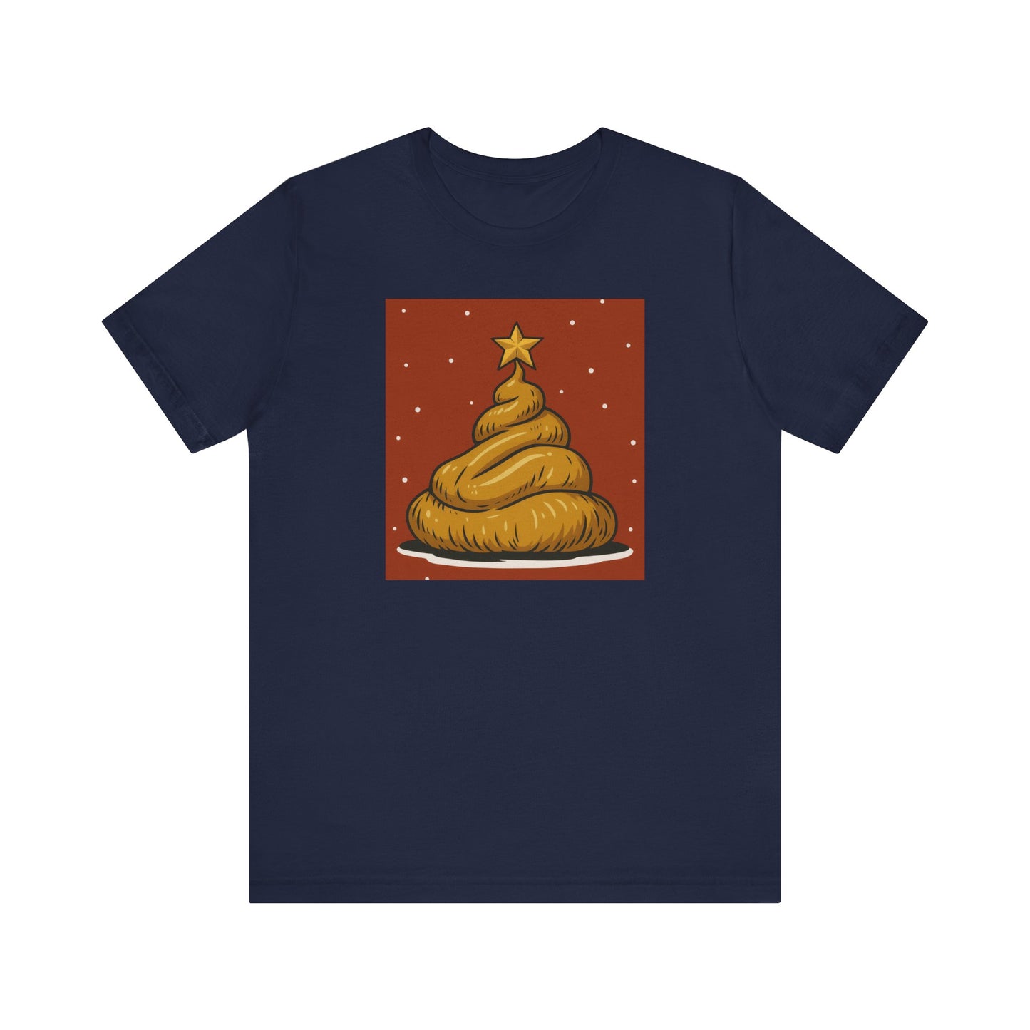 Funny Christmas Poop Tee, Unisex Short Sleeve T-Shirt, Holiday Humor Shirt, Christmas Gift, Graphic Tee, Quirky Xmas Apparel - Riff Raff Wear