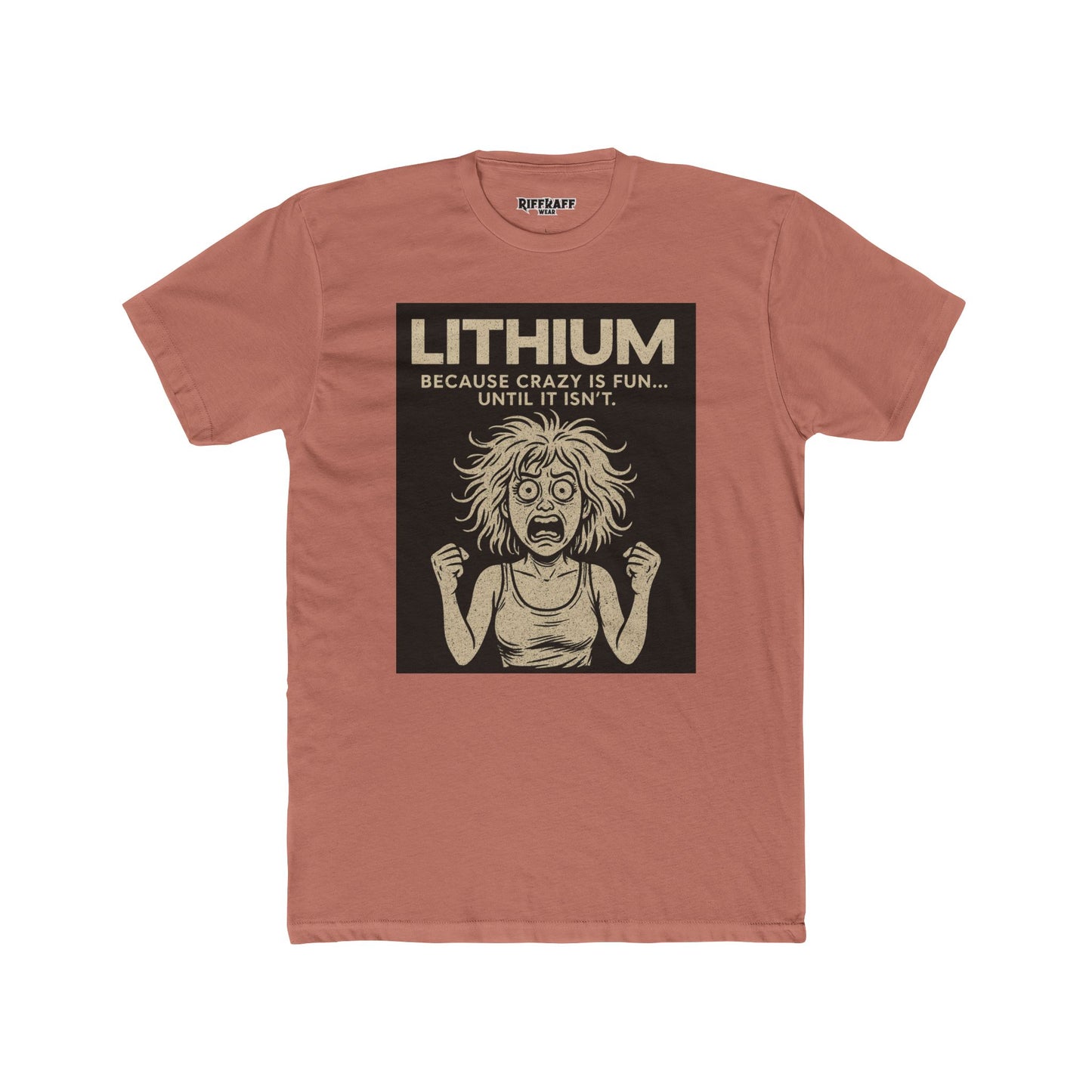 Lithium Unisex Cotton Crew Tee - Fun & Quirky Statement Shirt - OverRx - Riff Raff Wear