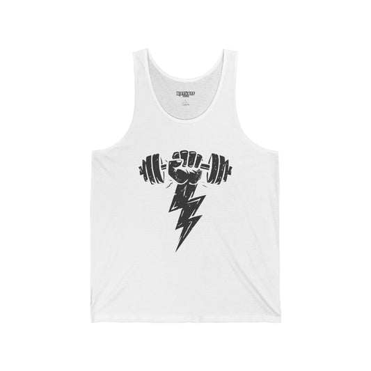 Empower Lift Unisex Jersey Tank - Workout Motivation Graphic Tee - Fitness - Riff Raff Wear