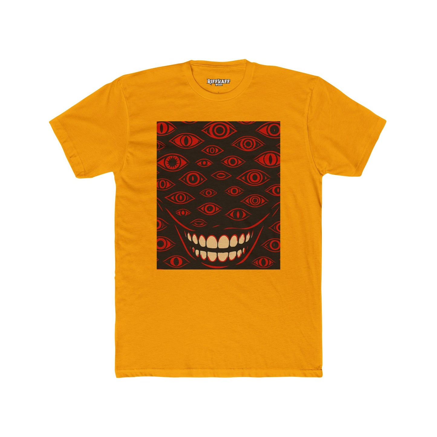 Menacing Smiley Unisex Cotton Crew Tee - Bold Graphic - Riff Raff Wear