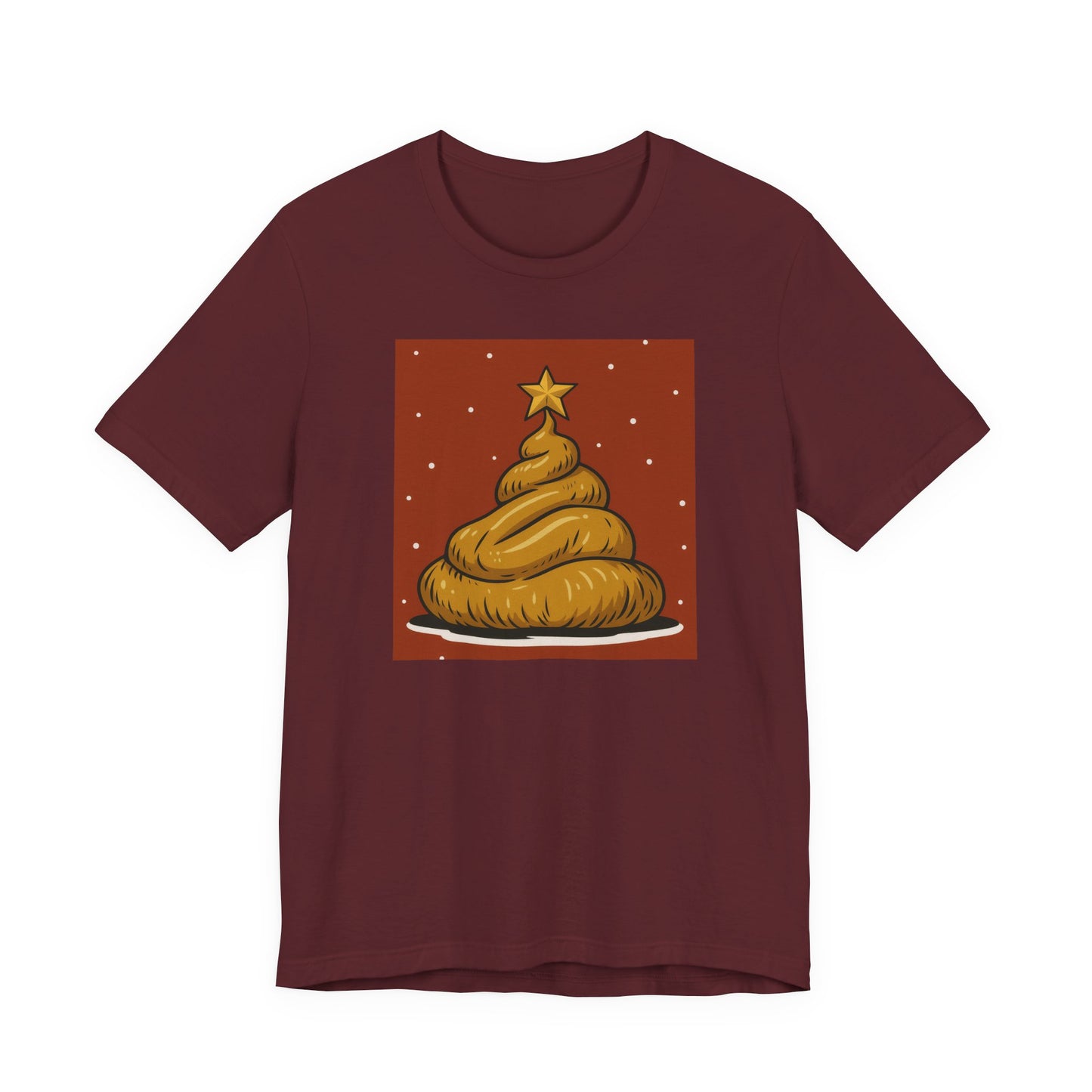 Funny Christmas Poop Tee, Unisex Short Sleeve T-Shirt, Holiday Humor Shirt, Christmas Gift, Graphic Tee, Quirky Xmas Apparel - Riff Raff Wear