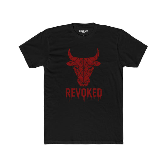 Geometric Bull Design Unisex Cotton Crew Tee - Revoked Graphic Tee - Riff Raff Wear
