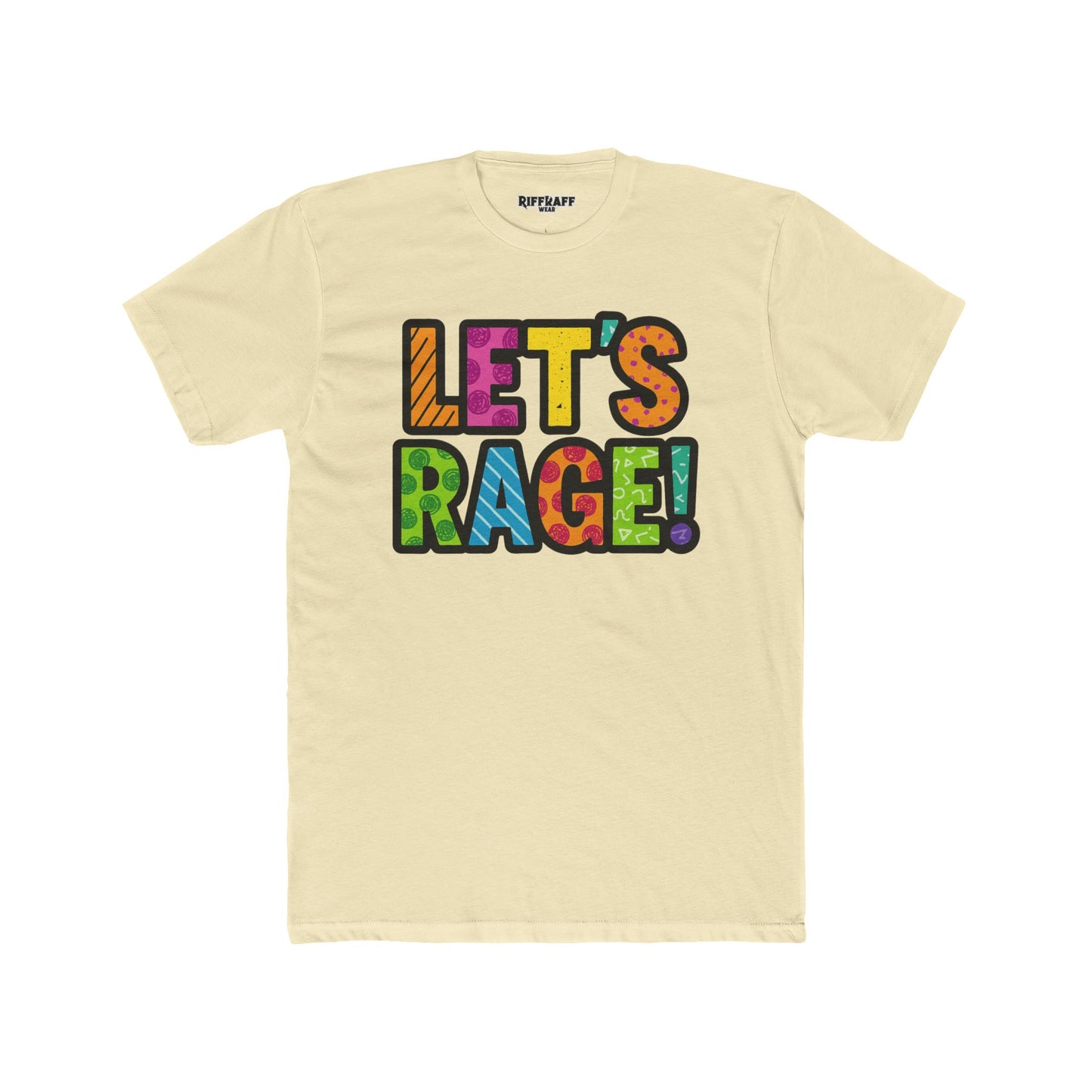 Let’s Rage! Unisex Cotton Crew Tee - Vibrant Graphic Tee for Party Vibes - Riff Raff Wear