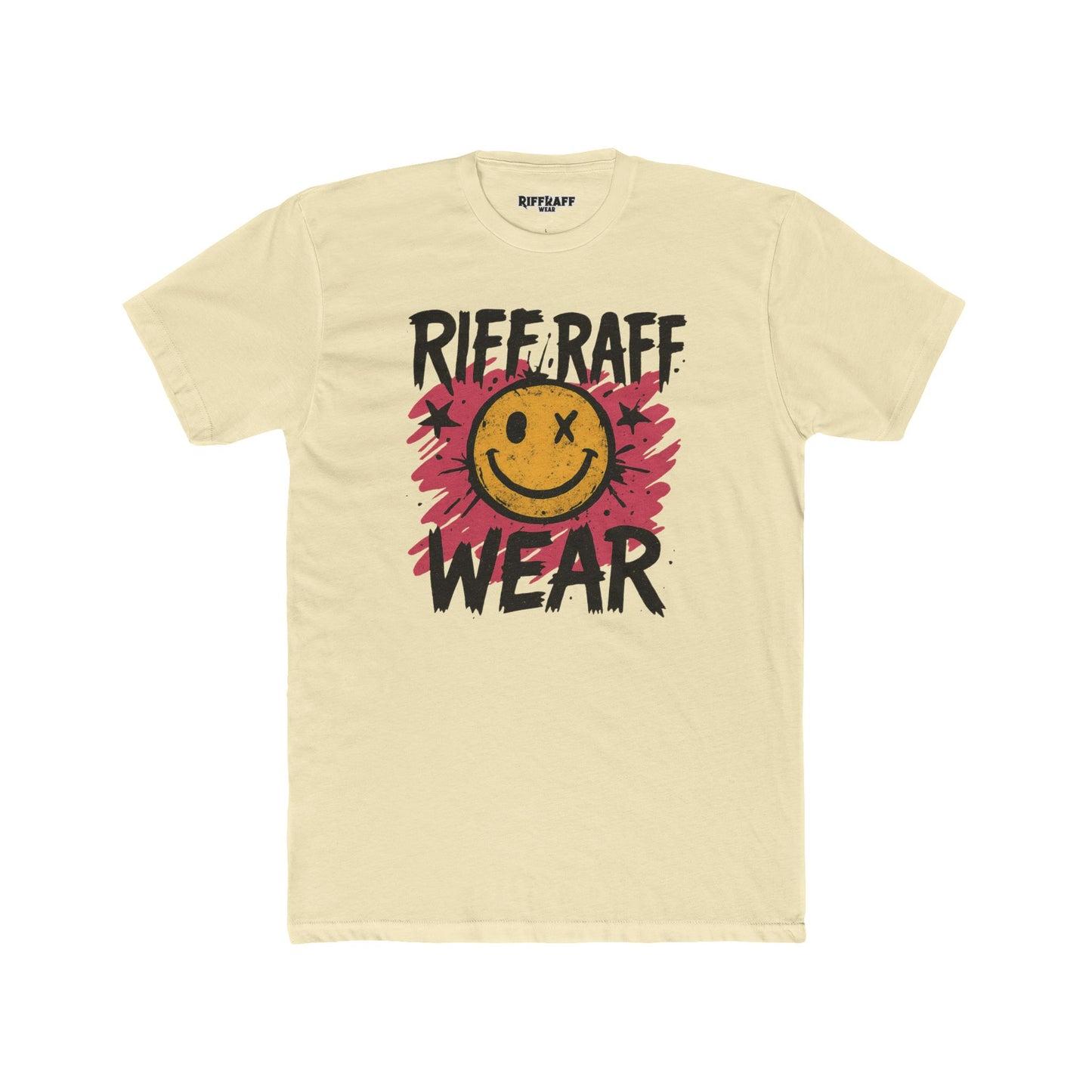 Smiley Graphic Unisex Cotton Crew Tee - Stylish Casual T-Shirt - Riff Raff Wear