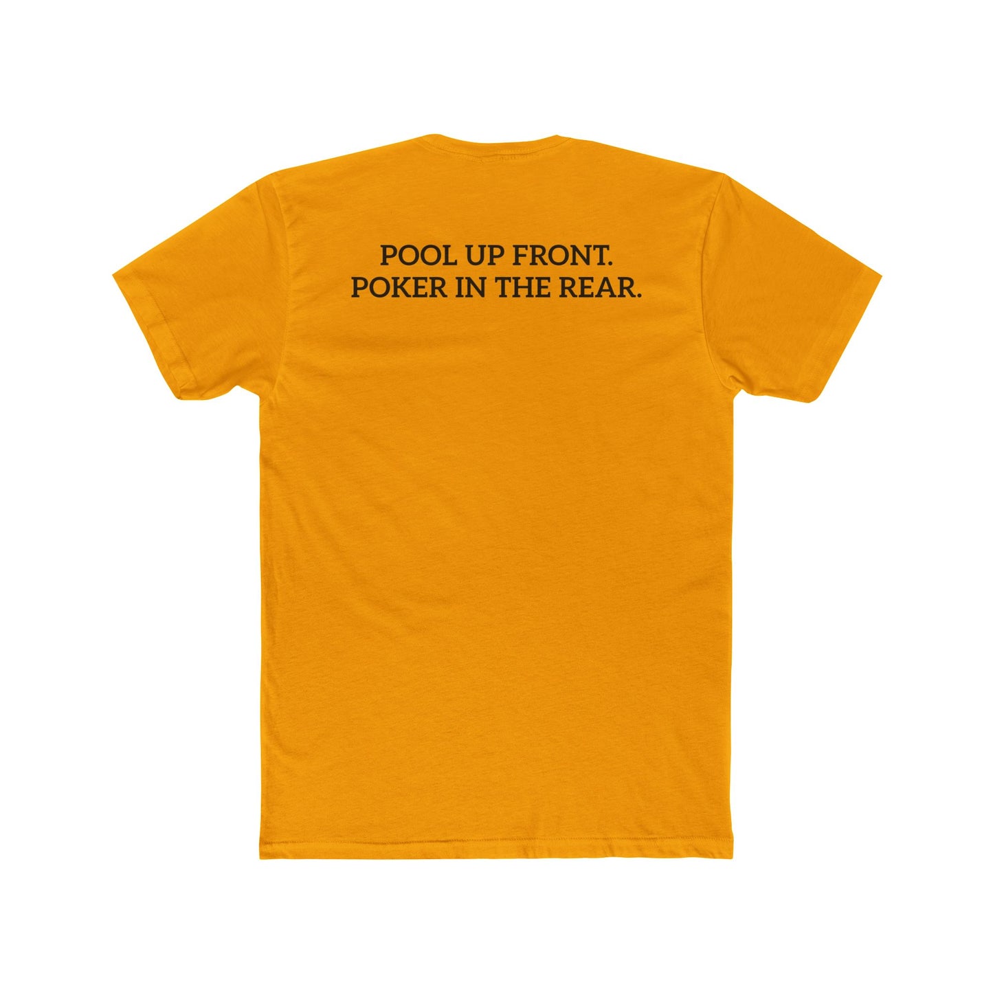 Lucky's Pool Hall Unisex Cotton Crew Tee Pool Up Front. Poker In The Rear. - Riff Raff Wear Underground