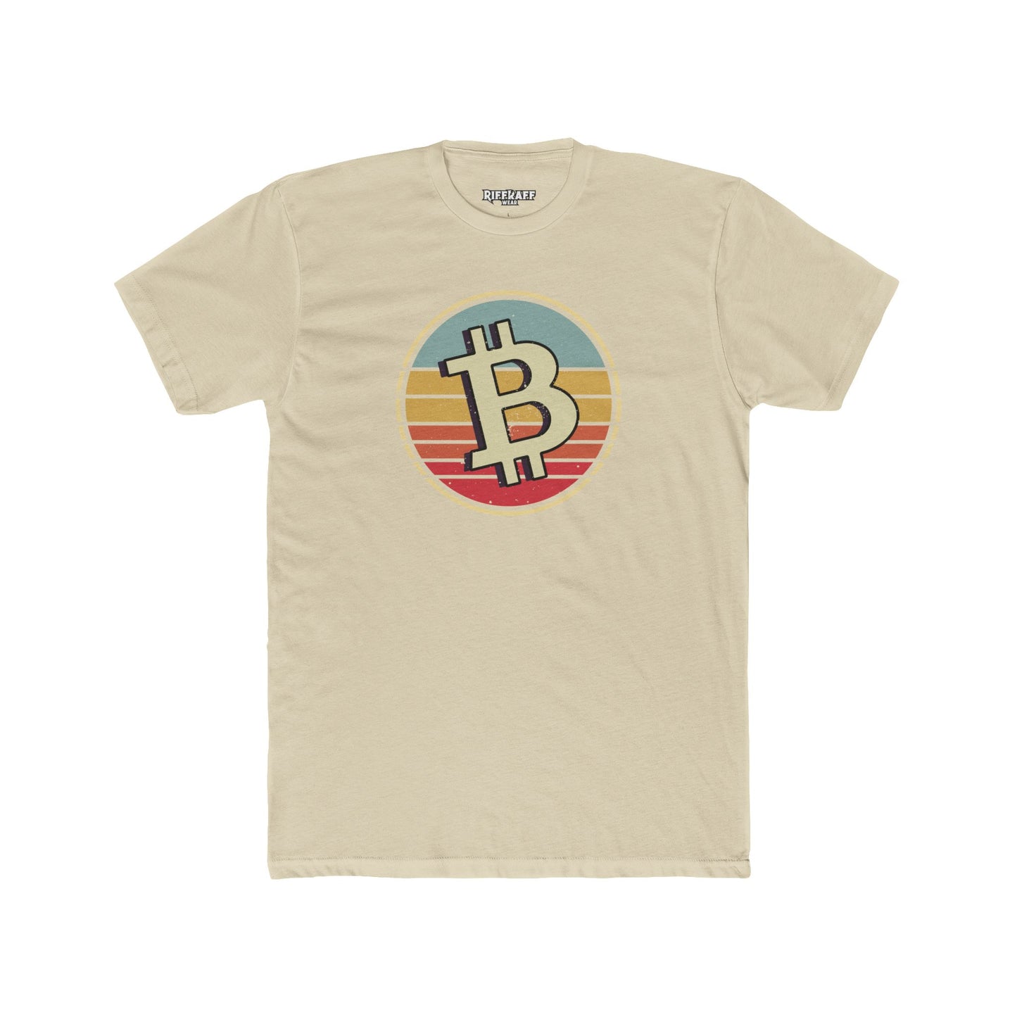 Retro Bitcoin Unisex Cotton Crew Tee - Casual Cryptocurrency Bitcoin Shirt - Riff Raff Wear