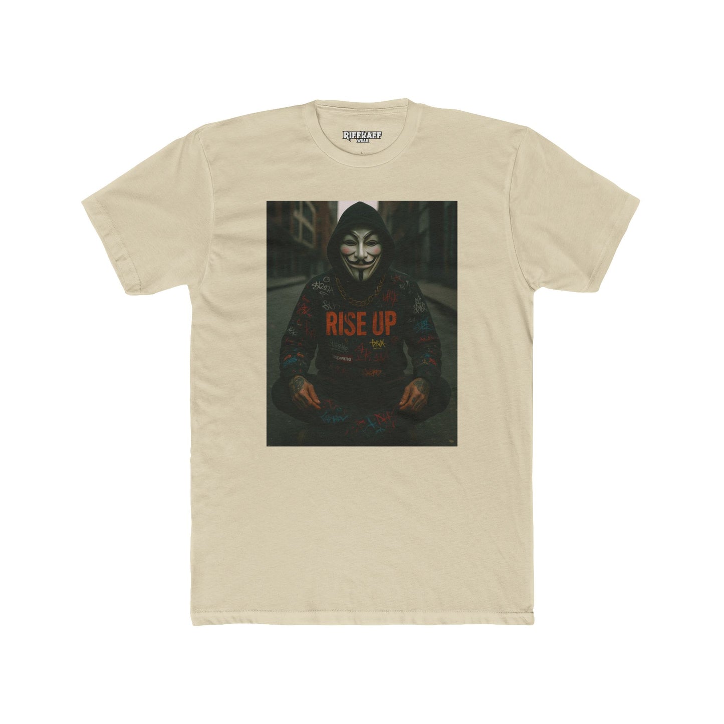 Unisex Cotton Crew Tee - Rise Up Graphic Shirt for Activism and Self-Expression - Riff Raff Wear