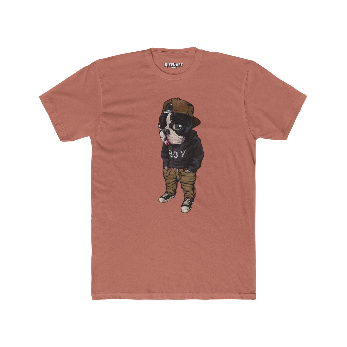 PetNique - Cool Dog Graphic Unisex Cotton Crew Tee - Casual Pet Lover Shirt - Riff Raff Wear