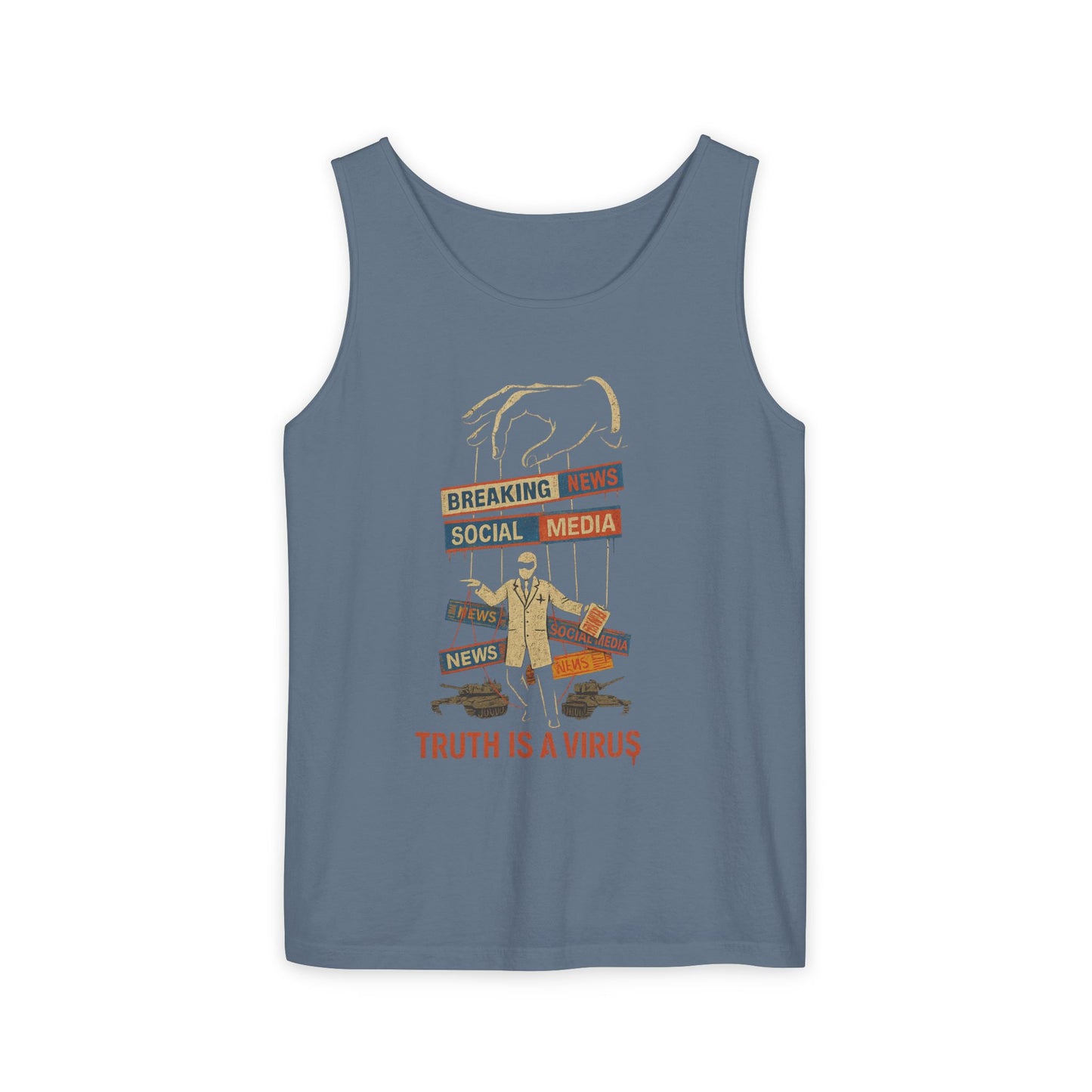 Graphic Unisex Tank Top - 'Truth is a Virus' - Riff Raff Wear