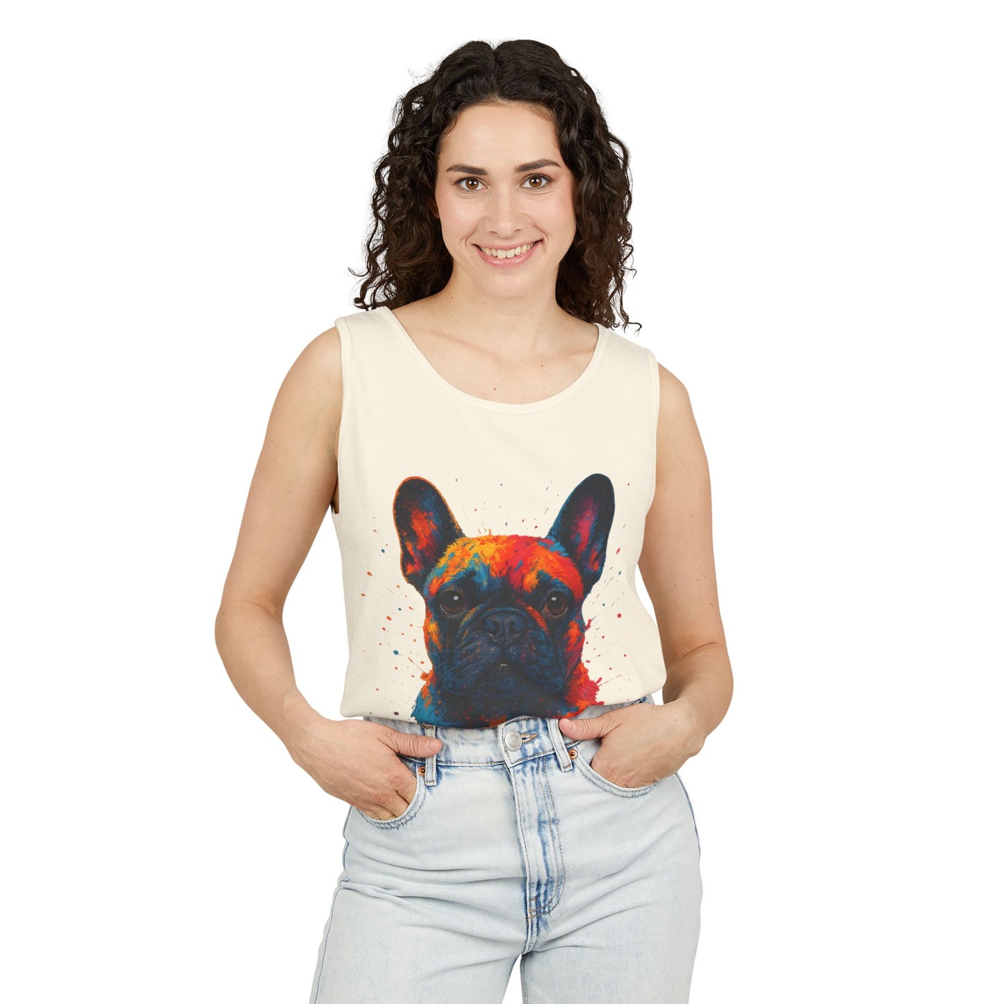 Vibrant French Bulldog Tank Top for Pet Lovers - Riff Raff Wear