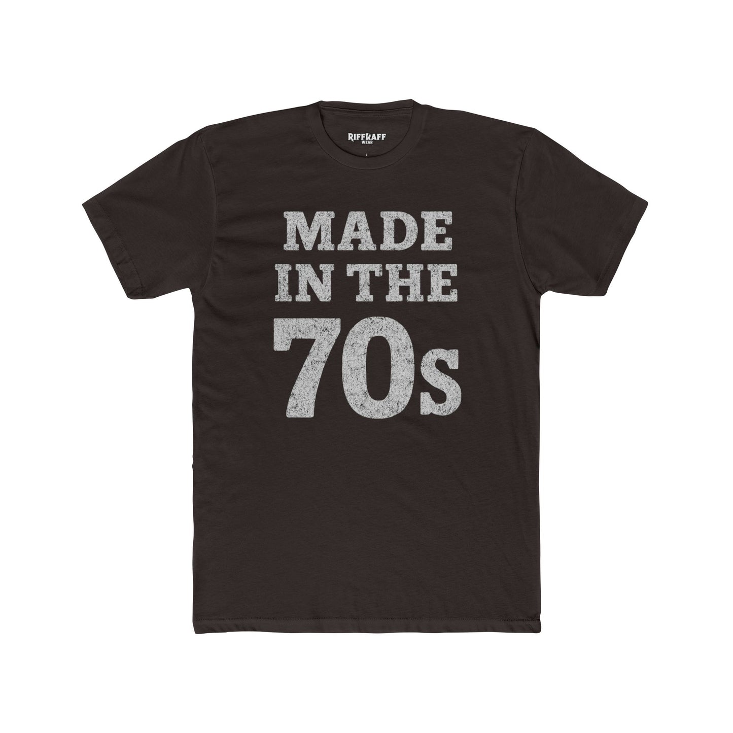 Vintage 70s Unisex Cotton Crew Tee - Retro Made in the 70s T-Shirt - Riff Raff Wear