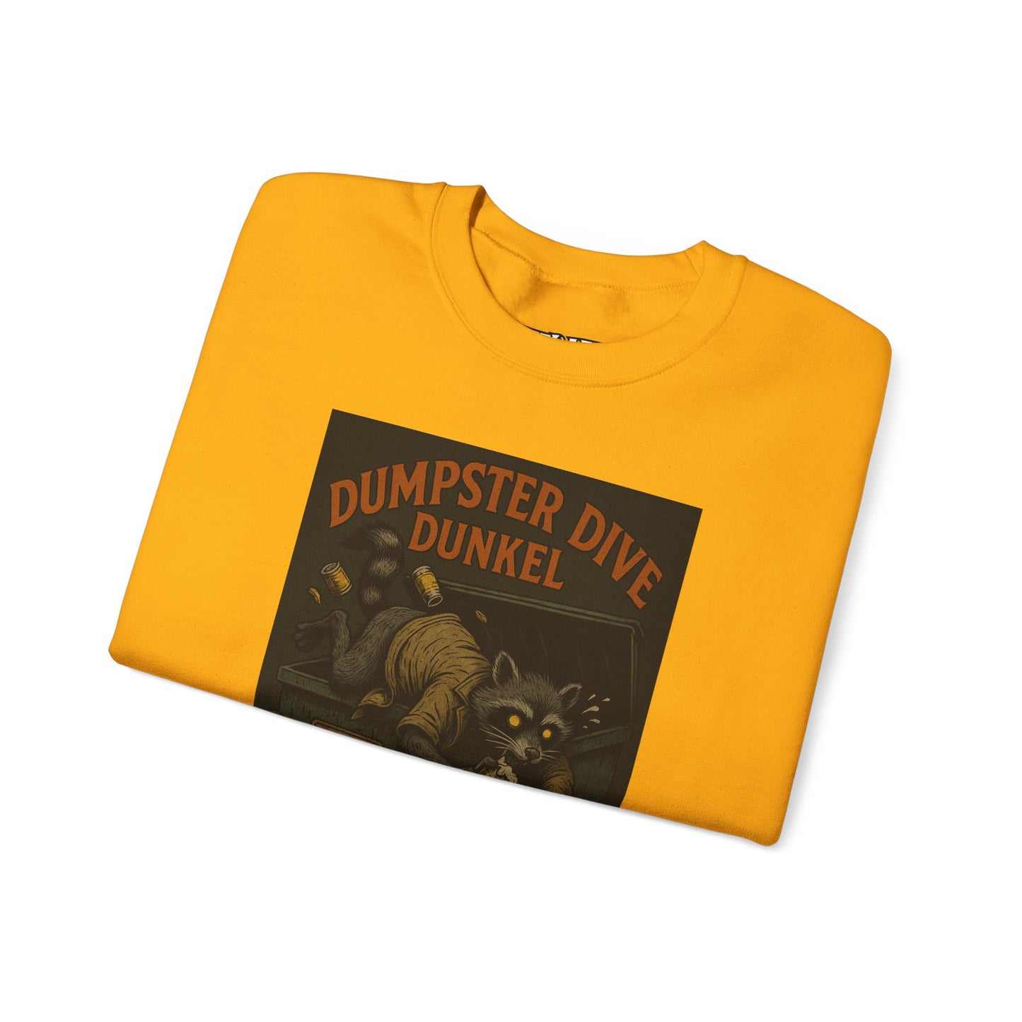 Dumpster Dive Funny Sweatshirt - Unisex Crewneck for Animal Lovers - Riff Raff Wear Underground