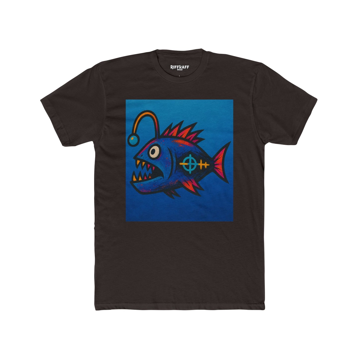 Colorful Graphic Fish Unisex Cotton Crew Tee - Fun and Quirky Art - Riff Raff Wear