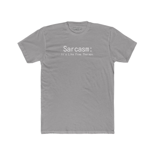 Sarcasm Is Therapy Unisex Cotton Crew Tee - Casual Humor T-Shirt - Riff Raff Wear