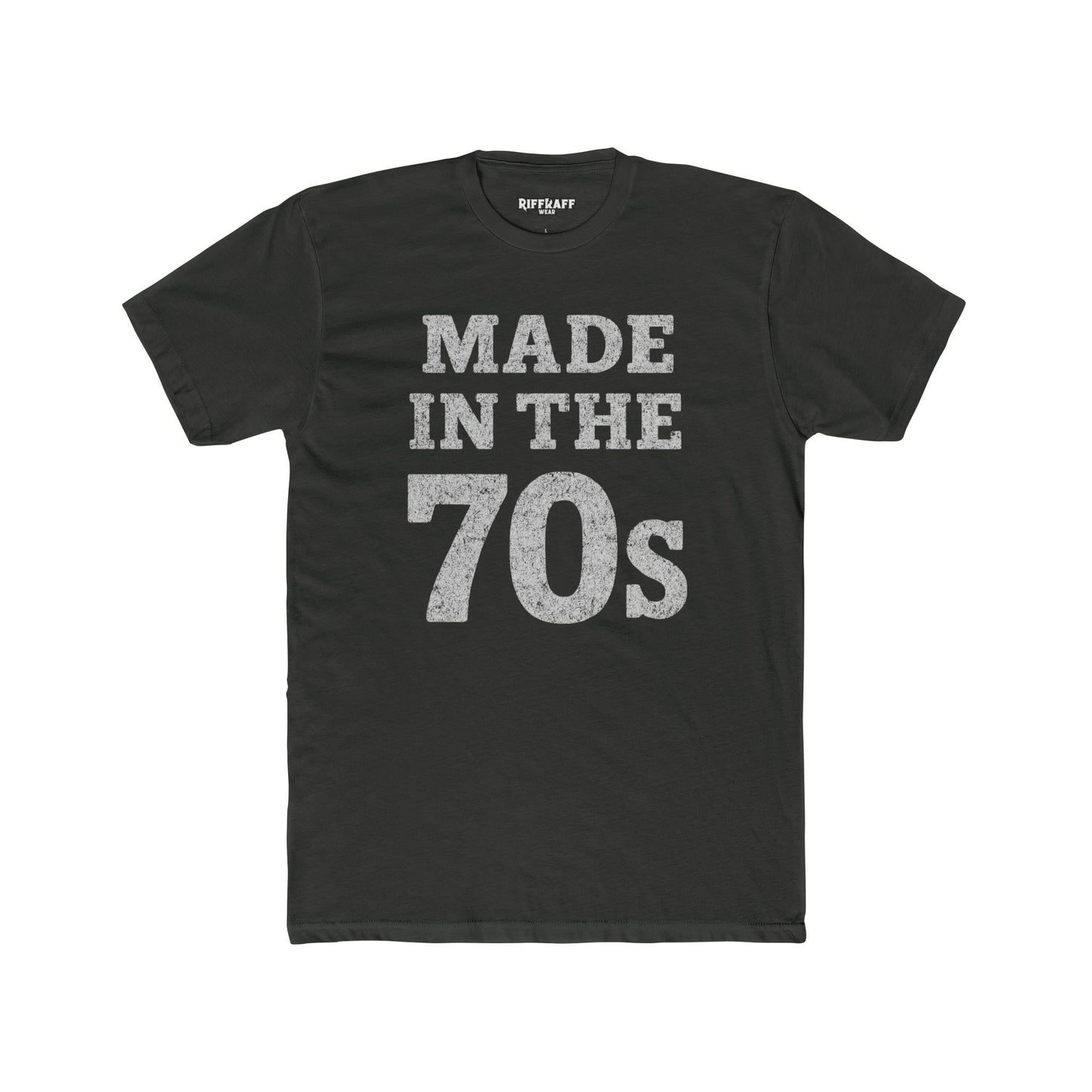 Vintage 70s Unisex Cotton Crew Tee - Retro Made in the 70s T-Shirt - Riff Raff Wear