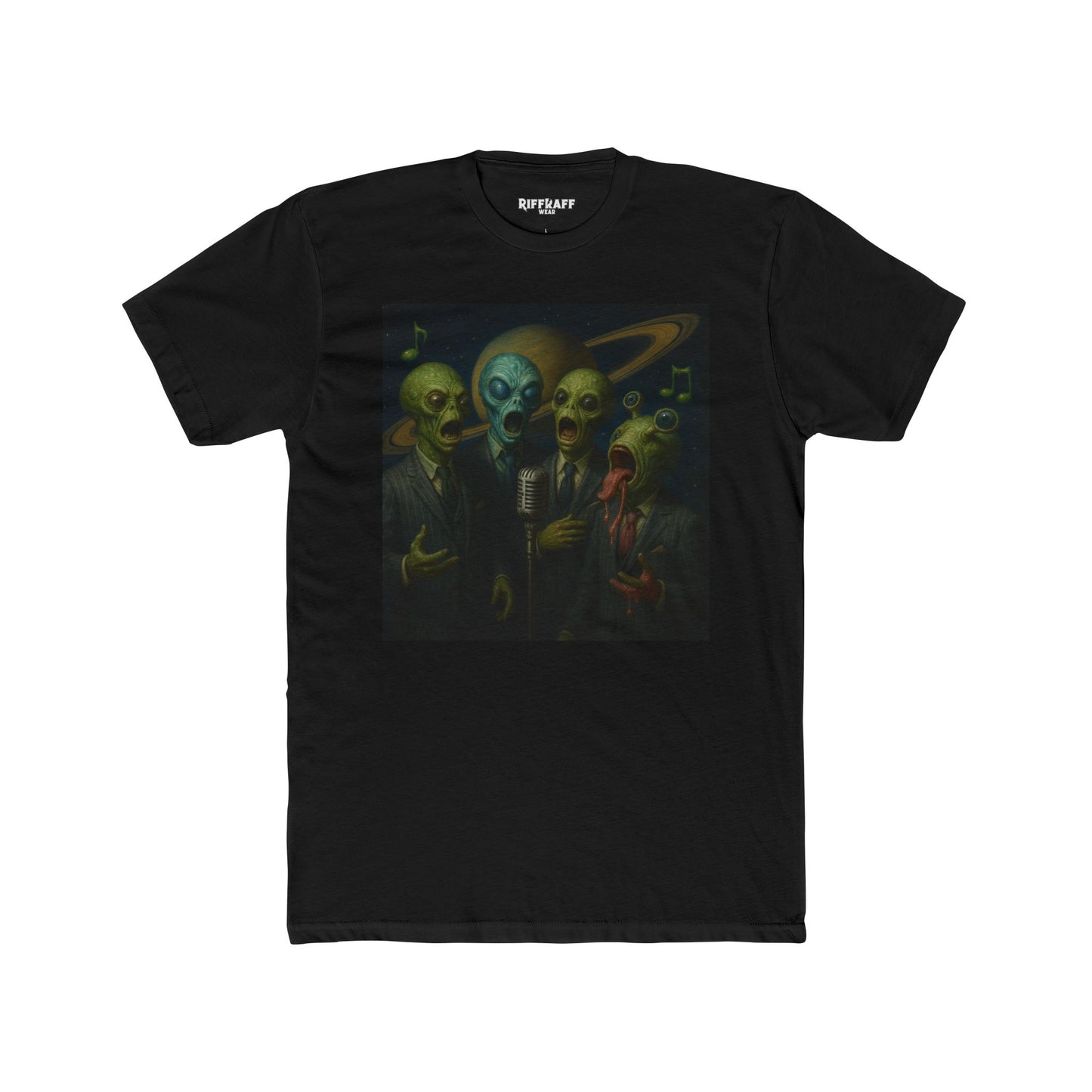 Alien Band Unisex Cotton Crew Tee - Unique Graphic T-Shirt for Music Lovers - Riff Raff Wear