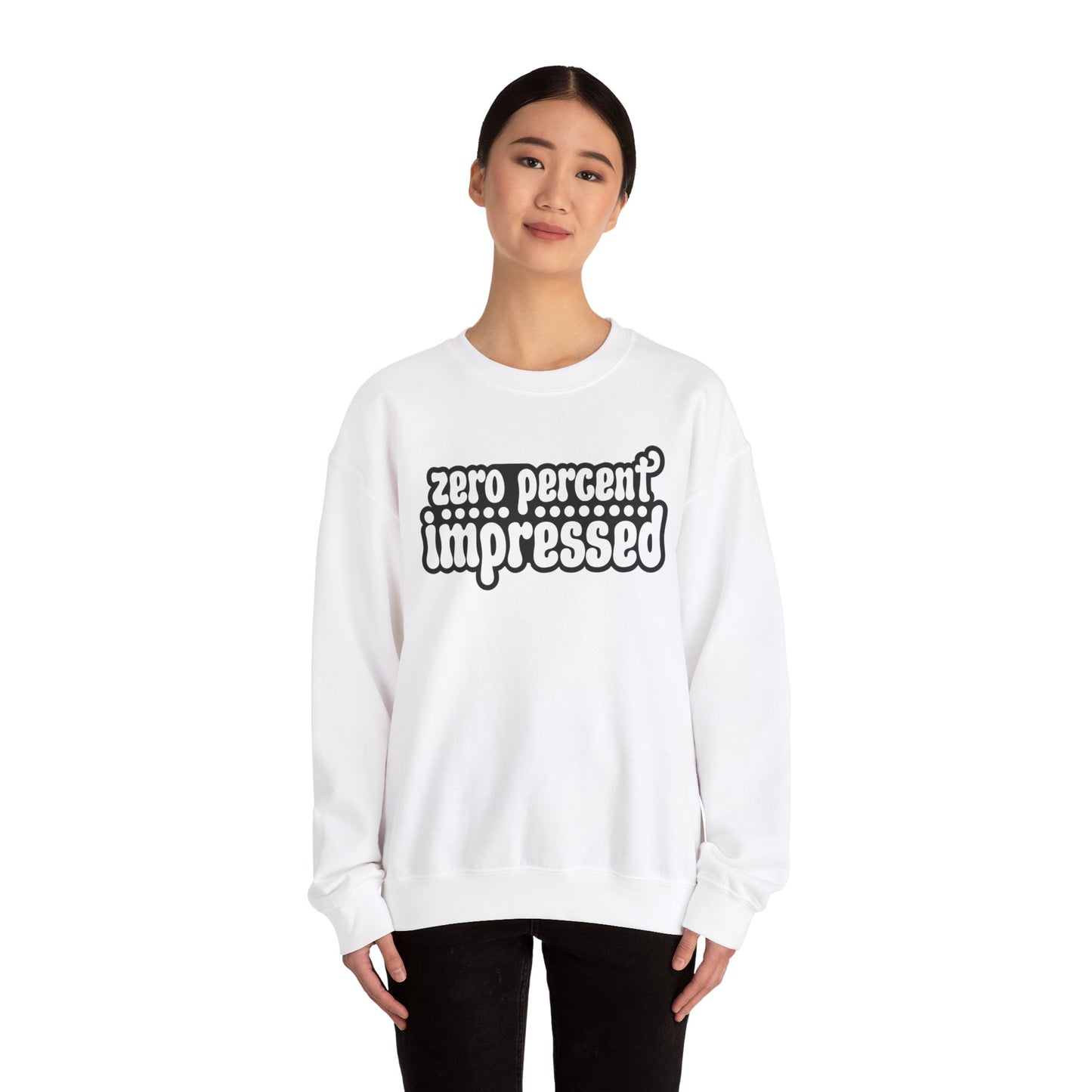 Unisex Heavy Blend™ Crewneck Sweatshirt - "Zero Percent Impressed" - Riff Raff Wear