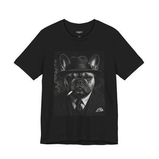 Frech Bulldog Mobster T-Shirt Vintage Noir Dog Graphic Tee