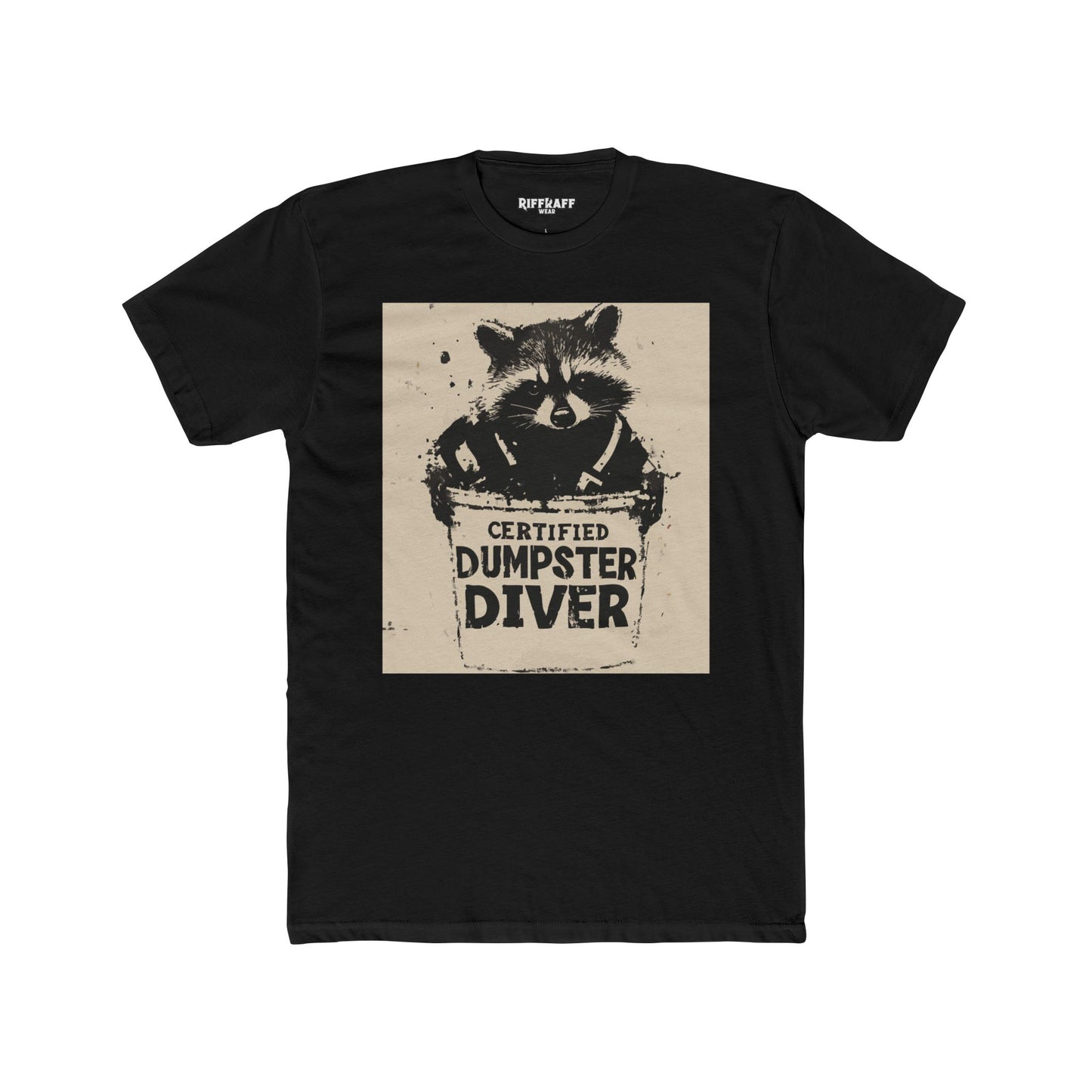 Certified Dumpster Diver Unisex Crew Tee, Funny Animal Shirt, Eco-Friendly Gift - Riff Raff Wear