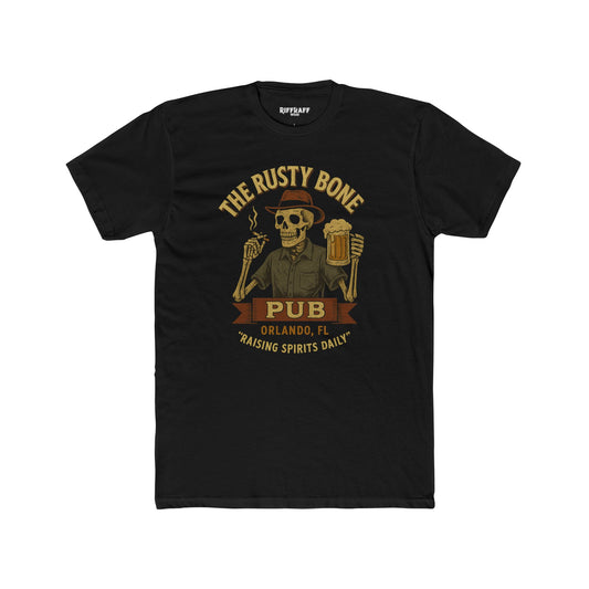 Rusty Bone Pub Tee - Unisex Cotton Crew Shirt - Fun Barwear  - Riff Raff Wear Underground