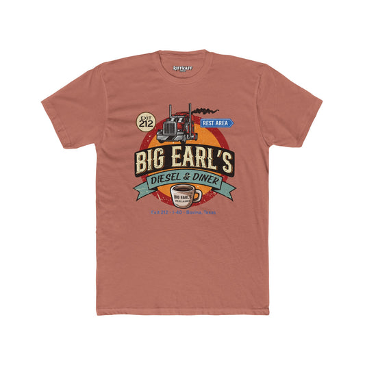 Big Earl's Diesel & Diner Graphic Tee - Unisex Cotton Crew Shirt - Riff Raff Underground