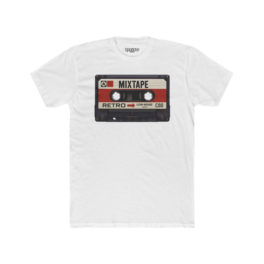 Retro Mixtape Unisex Cotton Crew Tee - Vintage Music Lovers Shirt - Riff Raff Wear