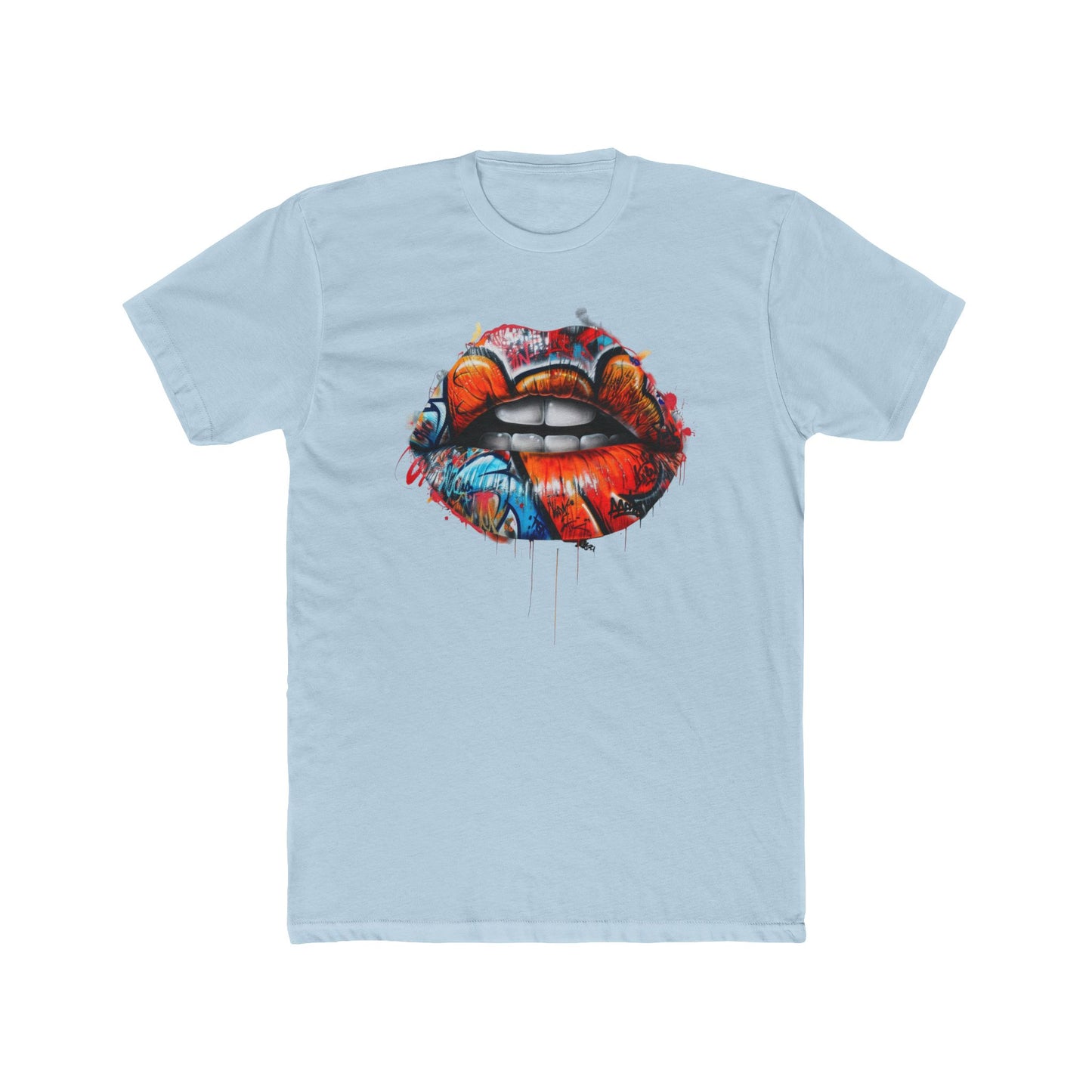 Streetwear - Graffiti Lips - Unisex Cotton Crew Tee - Riff Raff Wear