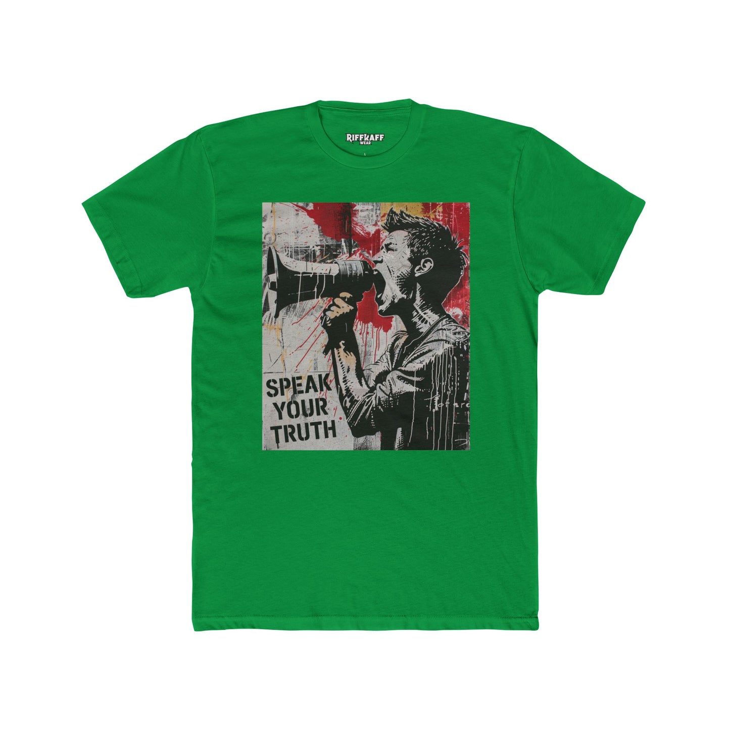Unisex Cotton Crew Tee - "Speak Your Truth" Political Art - Riff Raff Wear