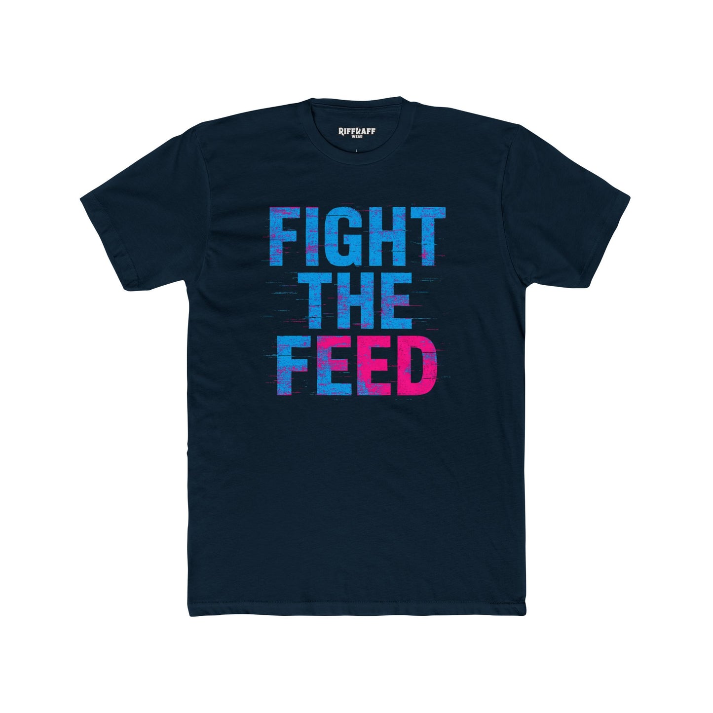 Unisex Cotton Crew Tee - Fight the Feed Graphic T-Shirt - Riff Raff Wear