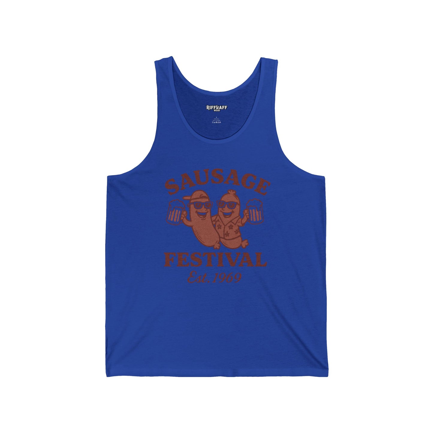 Sausage Festival Unisex Jersey Tank - Perfect for Food Lovers & Party Enthusiasts - Riff Raff Wear