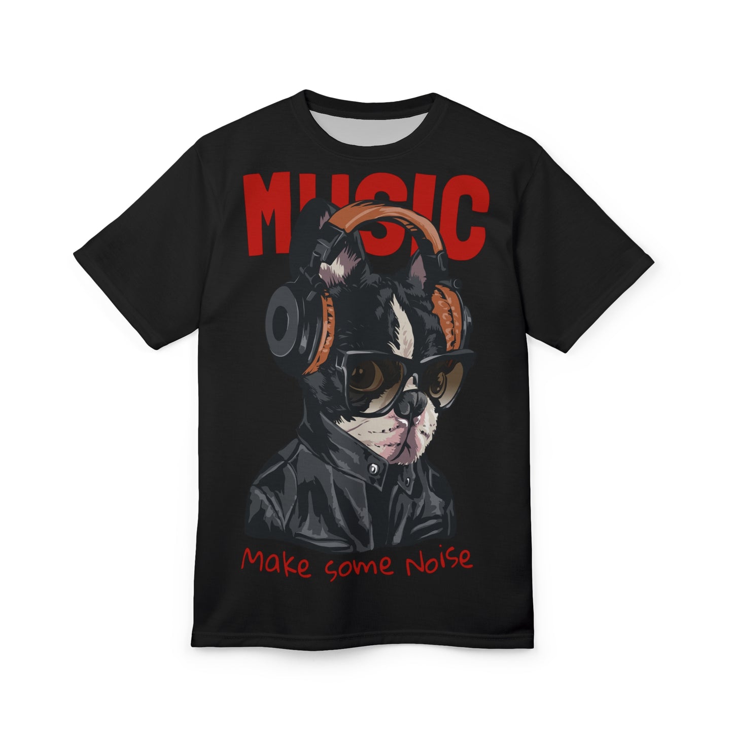 PetNique - Cool Music Dog Unisex Tee - Make Some Noise Graphic Shirt - Riff Raff Wear