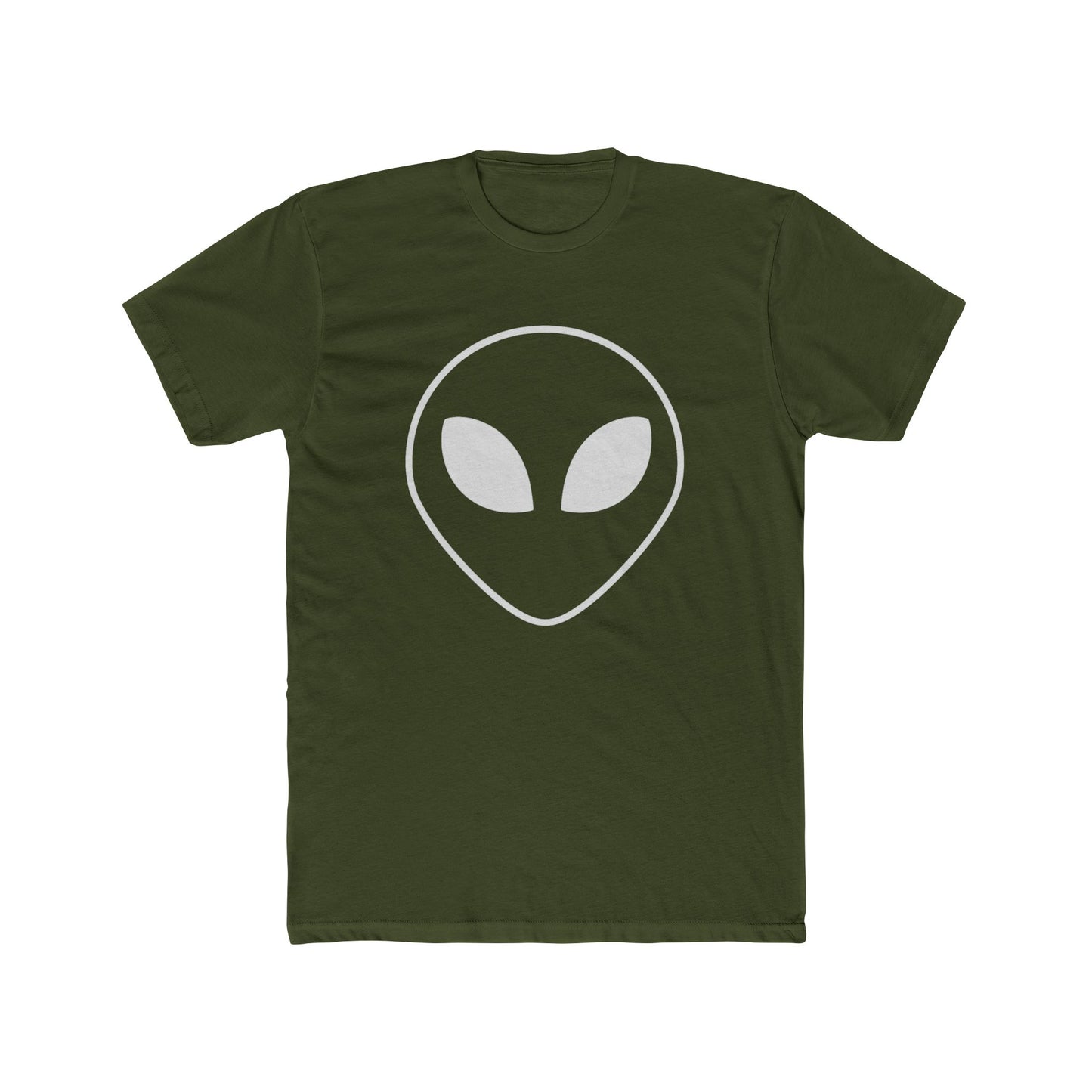 Alien Face Unisex Cotton Crew Tee - UFO Enthusiasts - Riff Raff Wear